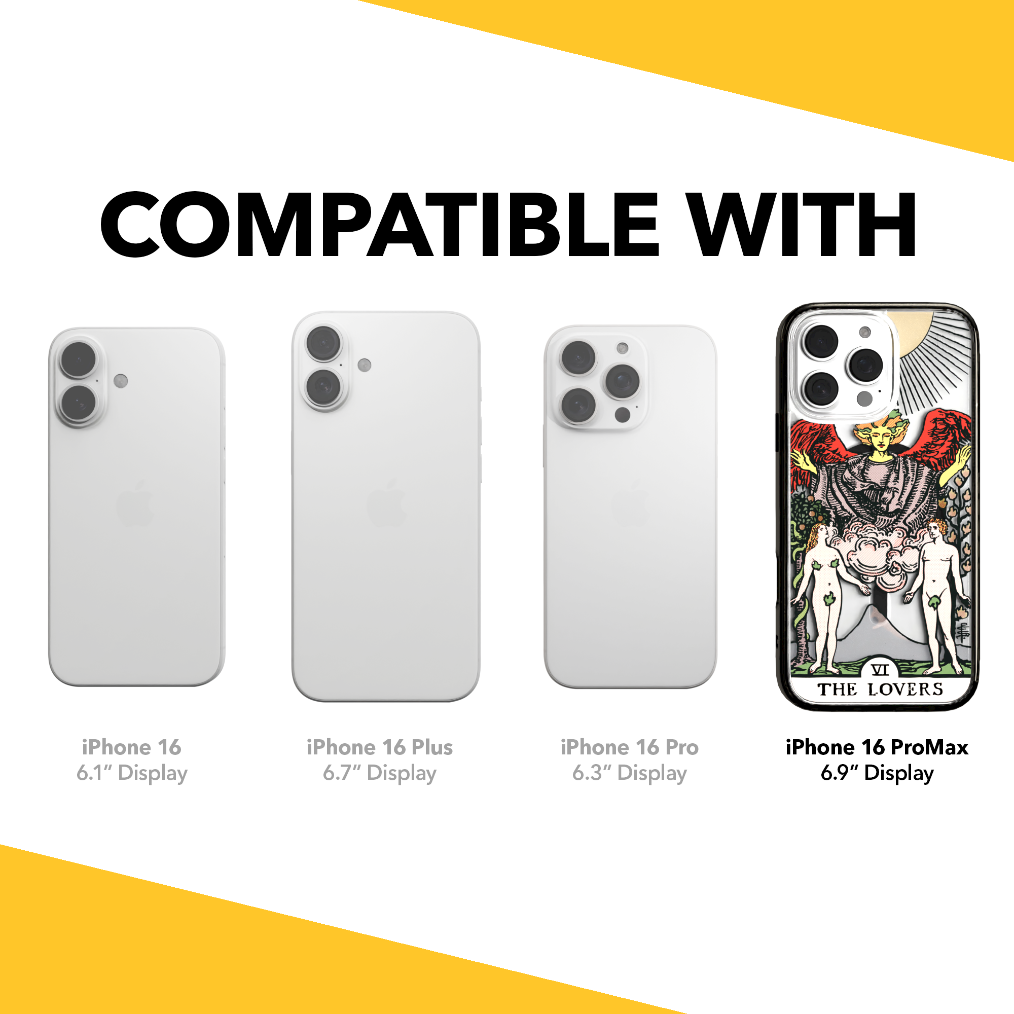 iPhone 16 Series | MagSafe | Tarot Collection | The Lovers The Lovers - Color / iPhone 16 Pro Max / Black