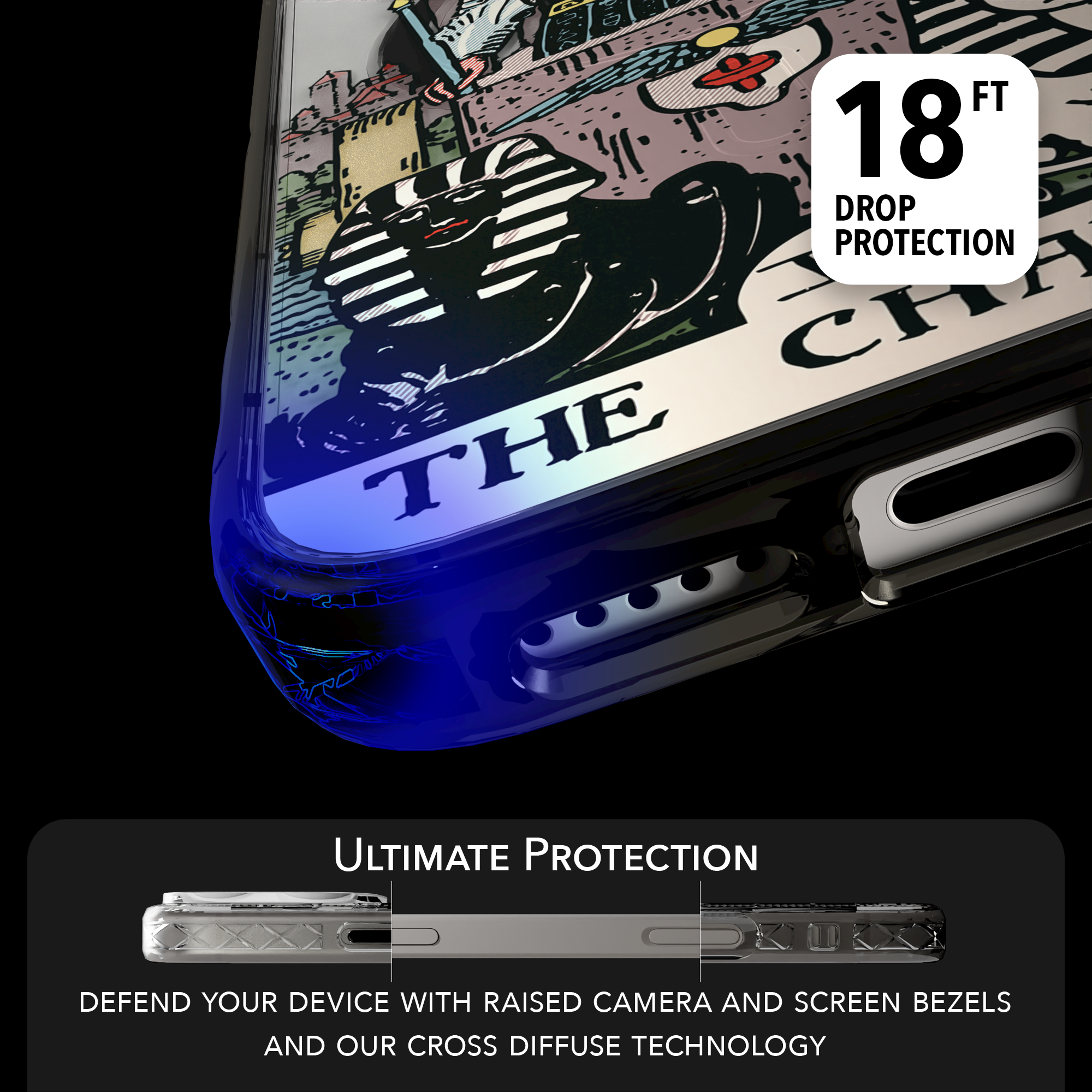 iPhone 16 Series | MagSafe | Tarot Collection | The Chariot The Chariot - Color / iPhone 16 Pro Max / Black