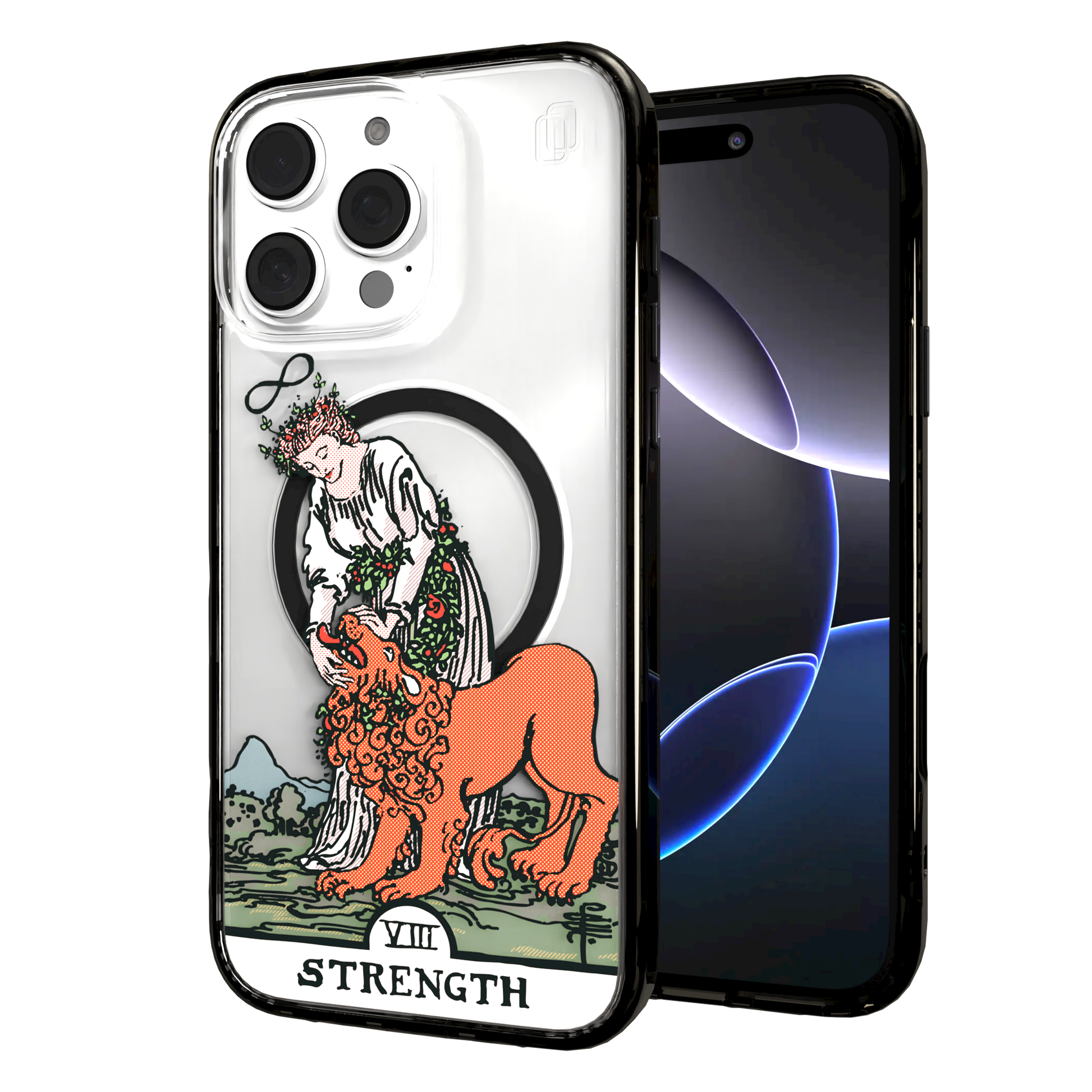 iPhone 16 Series | MagSafe | Tarot Collection | Strength Strength - Color / iPhone 16 Pro Max / Black