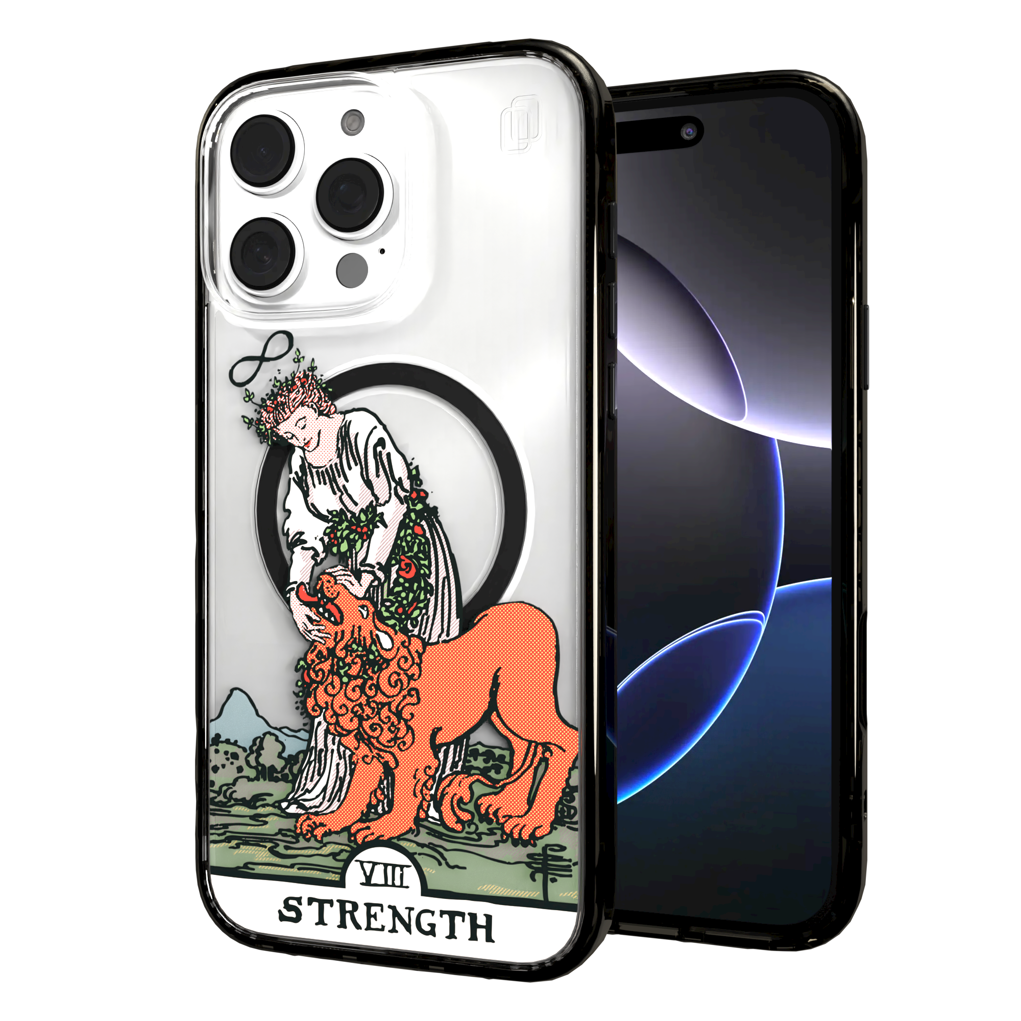 iPhone 16 Series | MagSafe | Tarot Collection | Strength Strength - Color / iPhone 16 Pro Max / Black