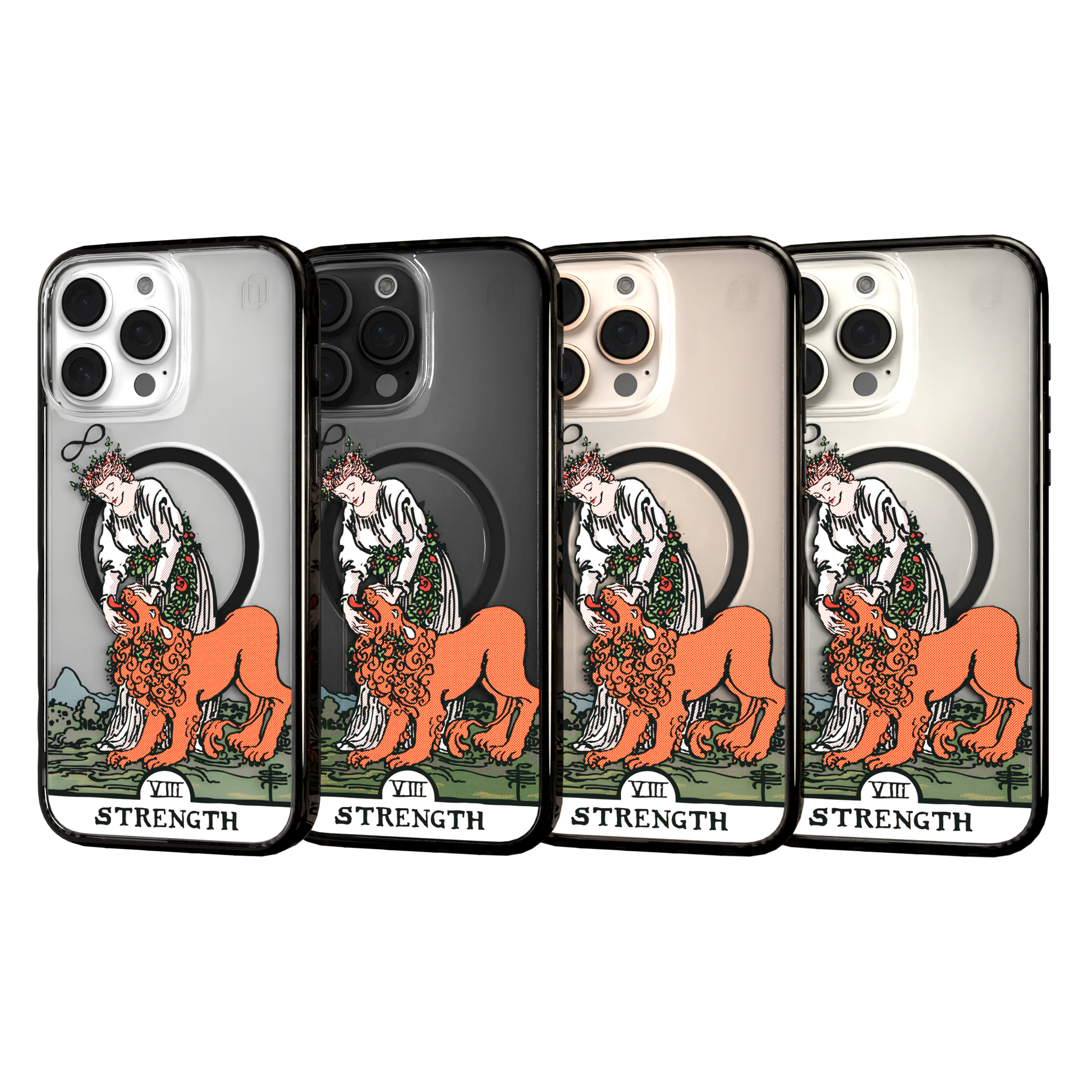 iPhone 16 Series | MagSafe | Tarot Collection | Strength Strength - Color / iPhone 16 Pro Max / Black