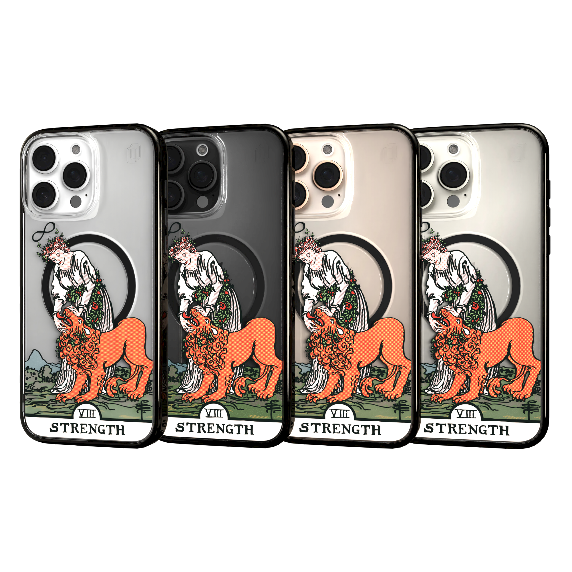iPhone 16 Series | MagSafe | Tarot Collection | Strength Strength - Color / iPhone 16 Pro Max / Black