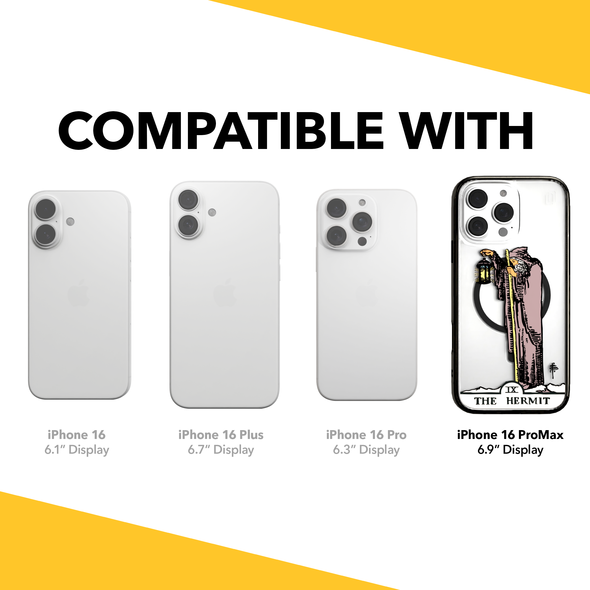 iPhone 16 Series | MagSafe | Tarot Collection | The Hermit The Hermit - Color / iPhone 16 Pro Max / Black