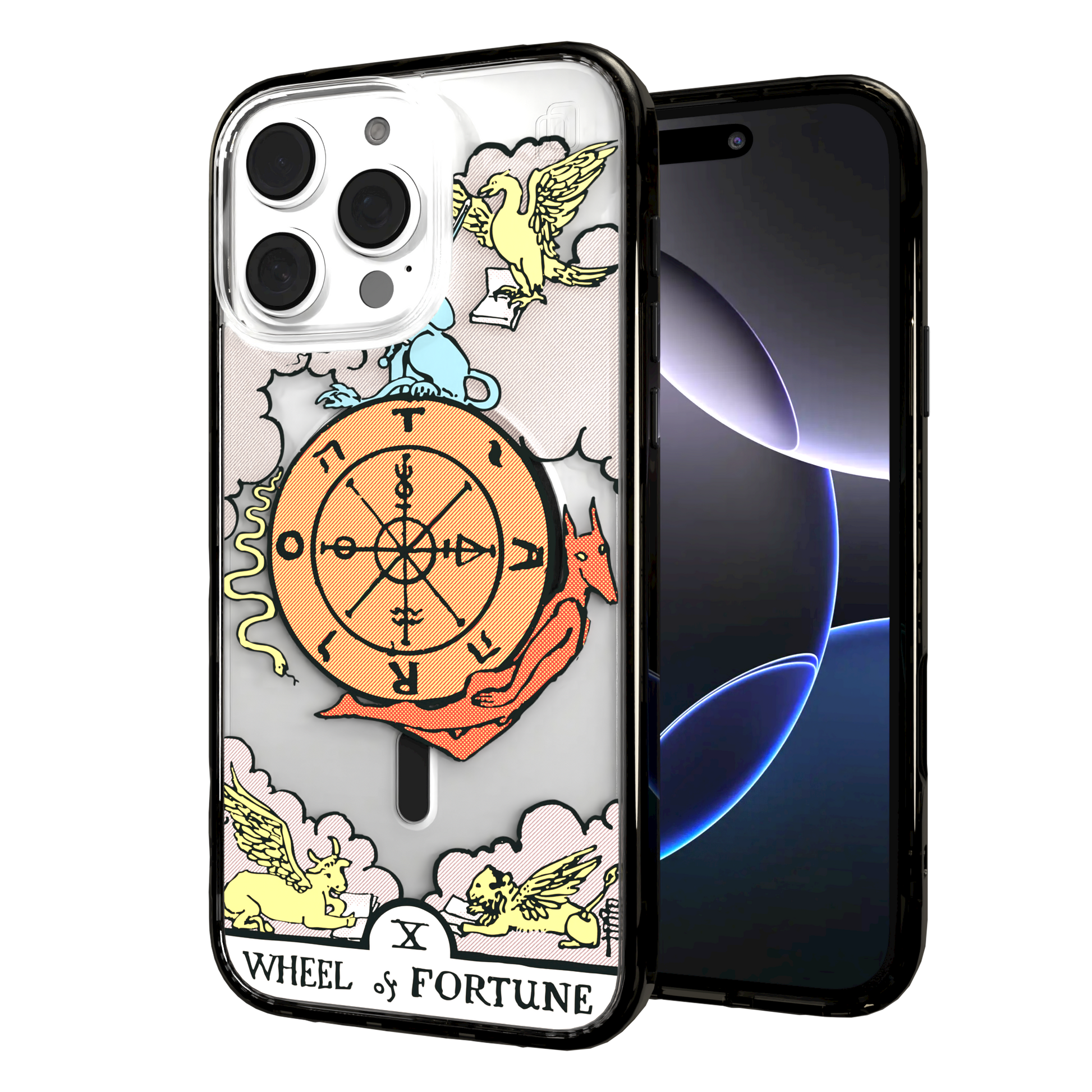 iPhone 16 Series | MagSafe | Tarot Collection | Wheel of Fortune Wheel of Fortune - Color / iPhone 16 Pro Max / Black