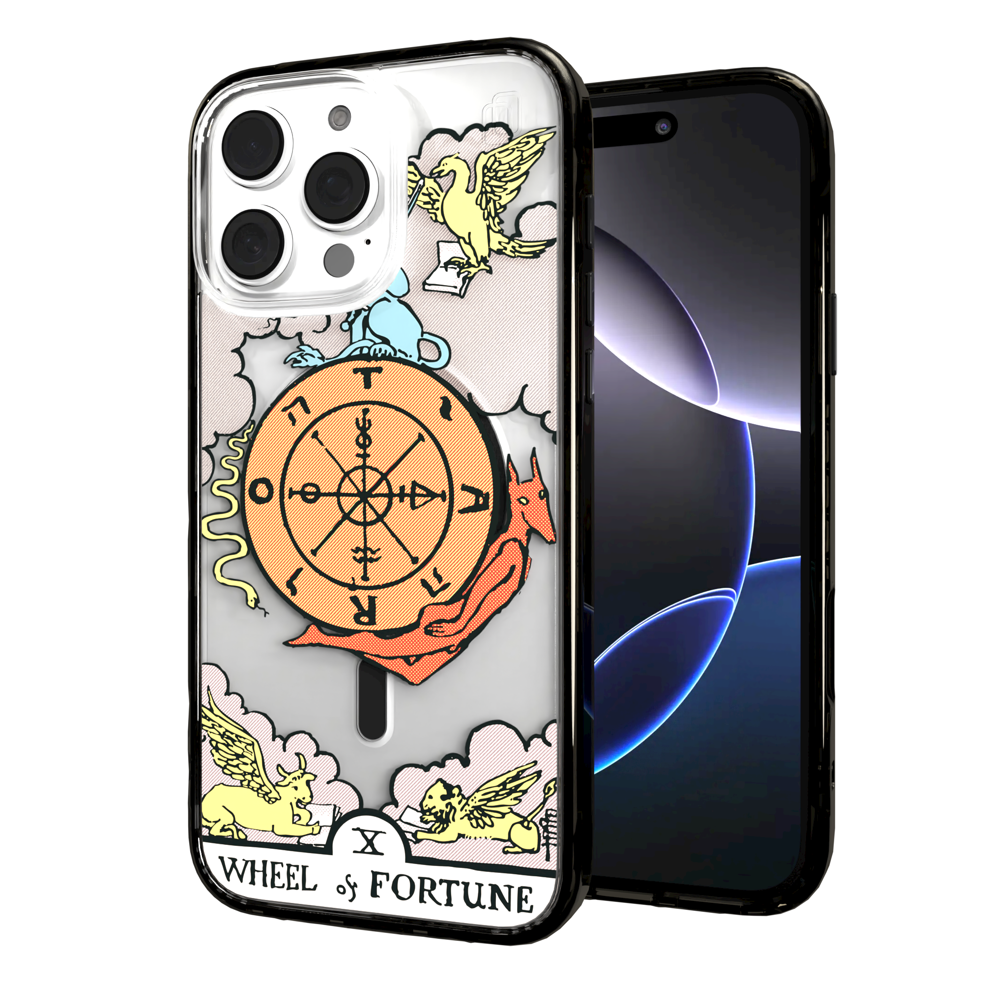 iPhone 16 Series | MagSafe | Tarot Collection | Wheel of Fortune Wheel of Fortune - Color / iPhone 16 Pro Max / Black