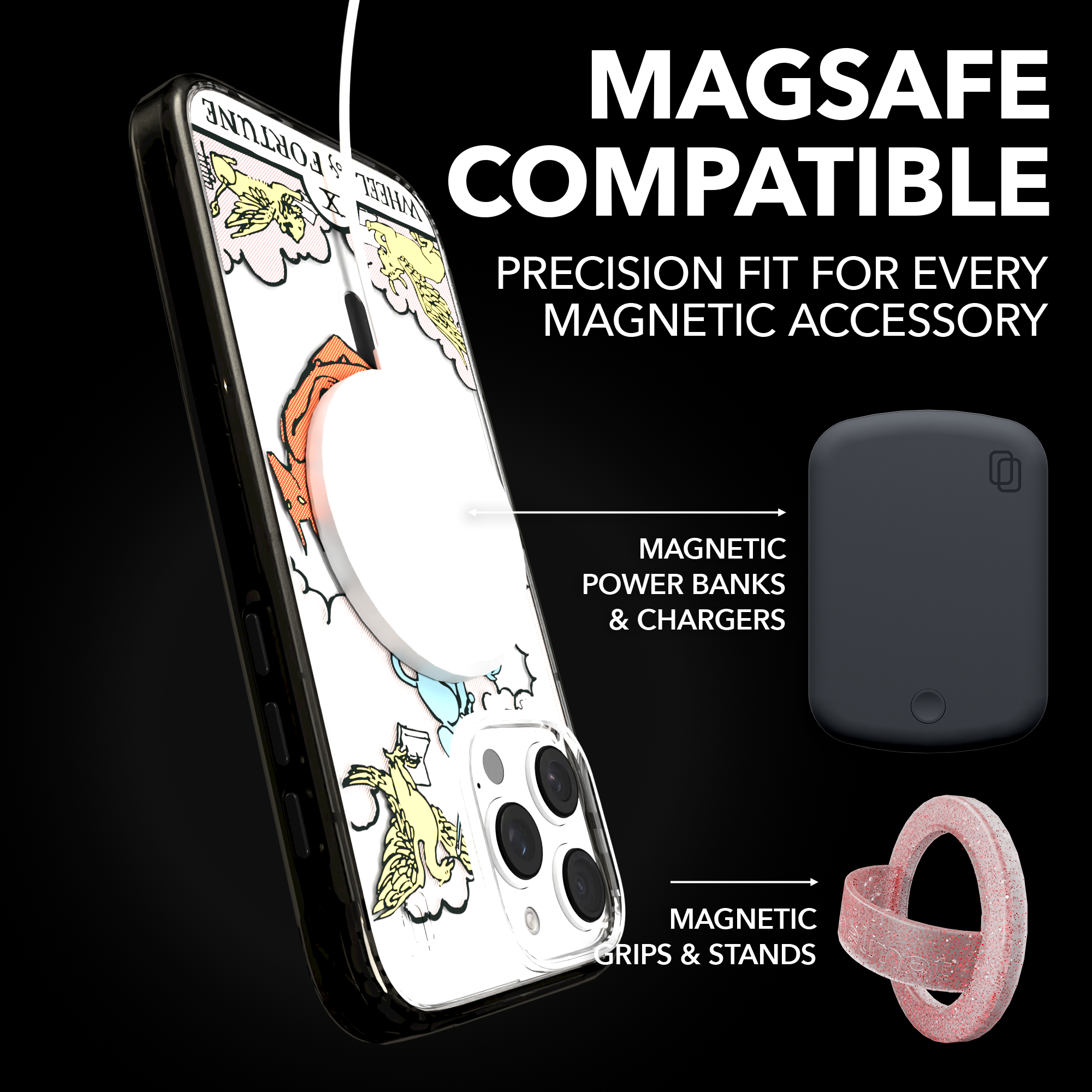 iPhone 16 Series | MagSafe | Tarot Collection | Wheel of Fortune Wheel of Fortune - Color / iPhone 16 Pro Max / Black