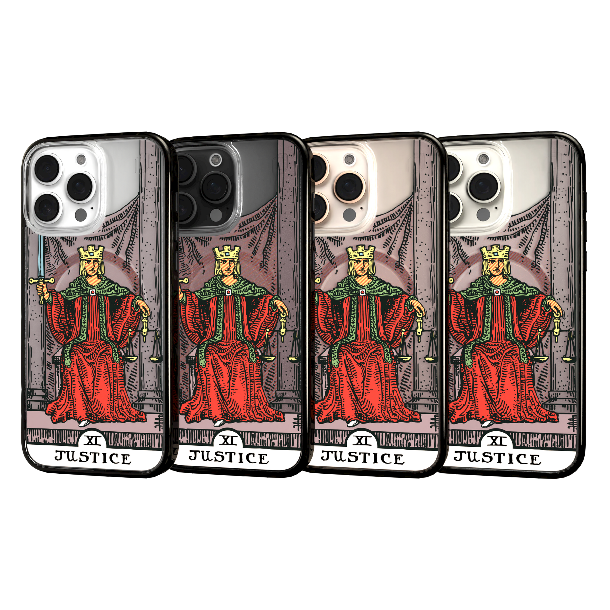 iPhone 16 Series | MagSafe | Tarot Collection | Justice Justice - Color / iPhone 16 Pro Max / Black