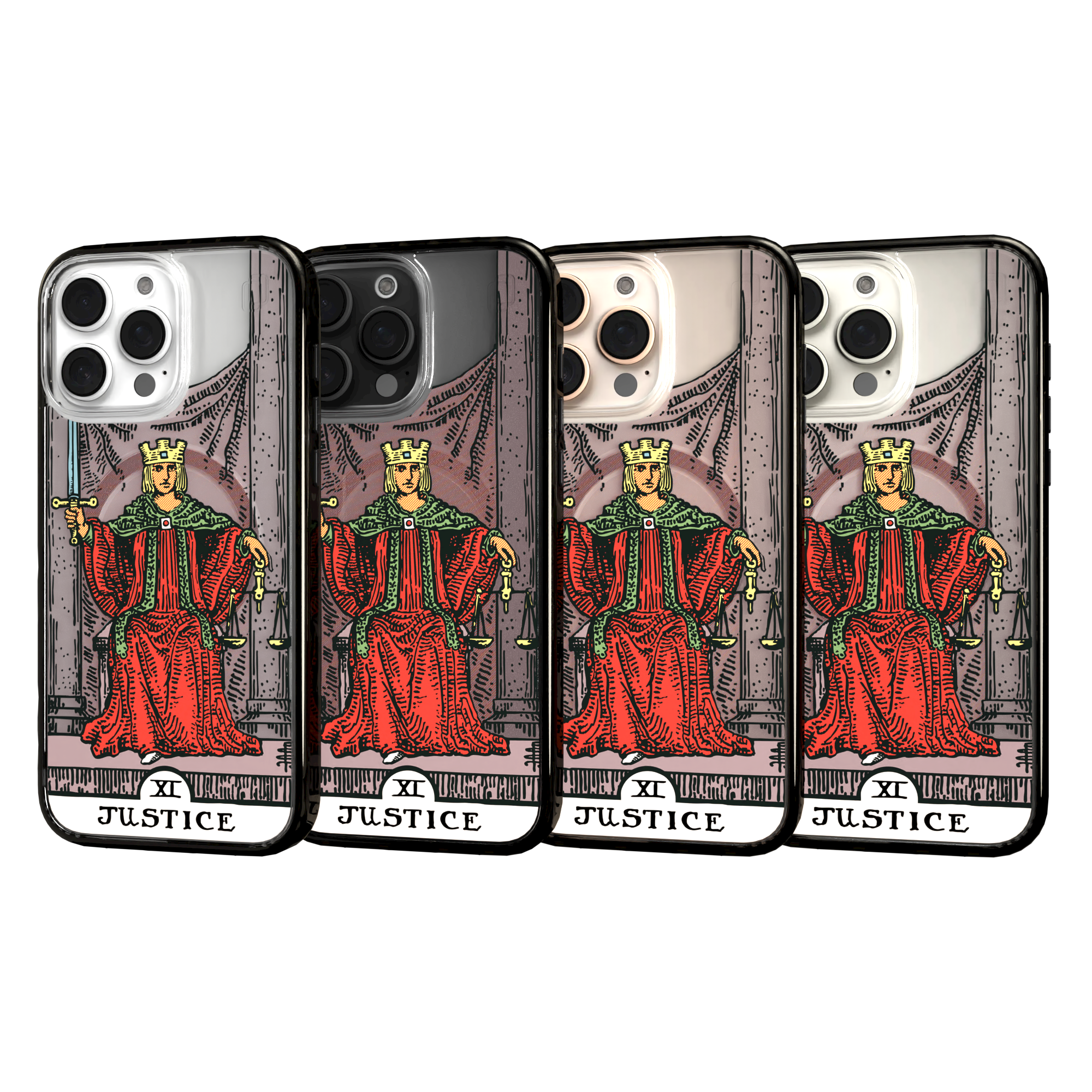 iPhone 16 Series | MagSafe | Tarot Collection | Justice Justice - Color / iPhone 16 Pro Max / Black
