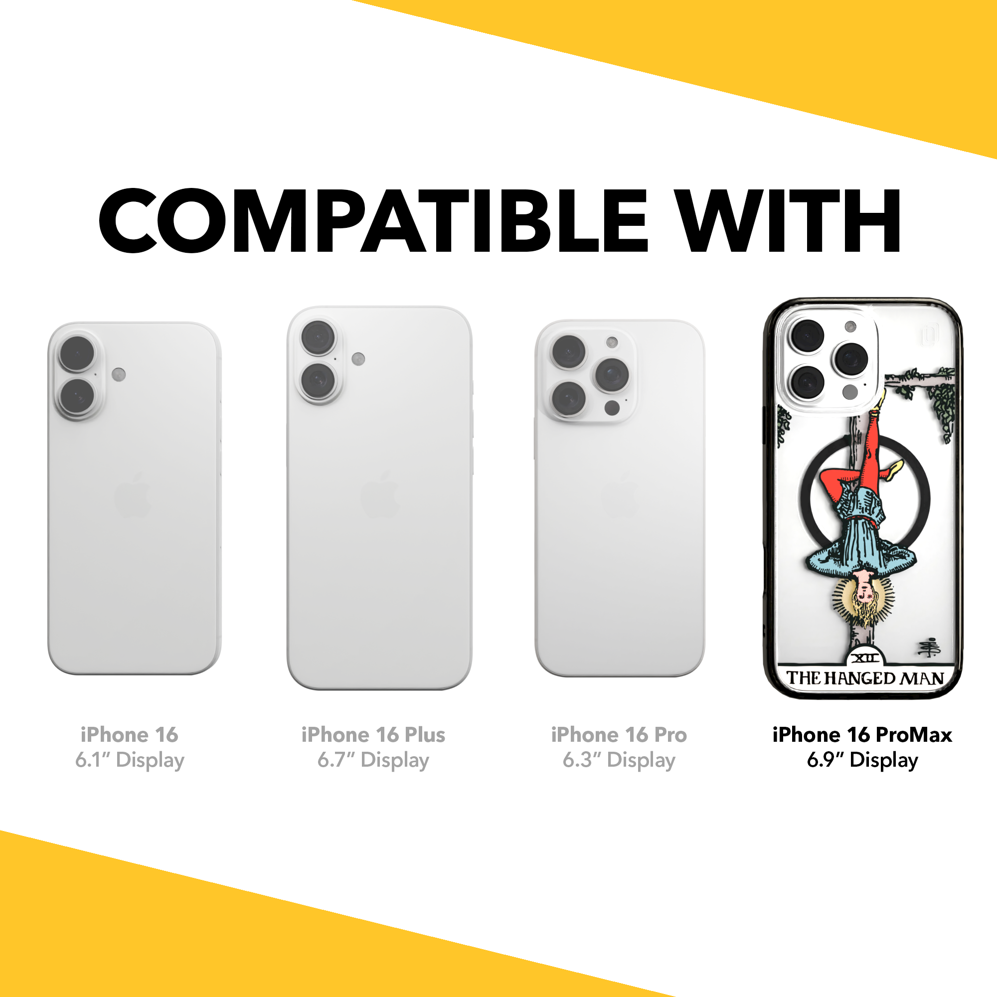 iPhone 16 Series | MagSafe | Tarot Collection | The Hanged Man The Hanged Man - Color / iPhone 16 Pro Max / Black