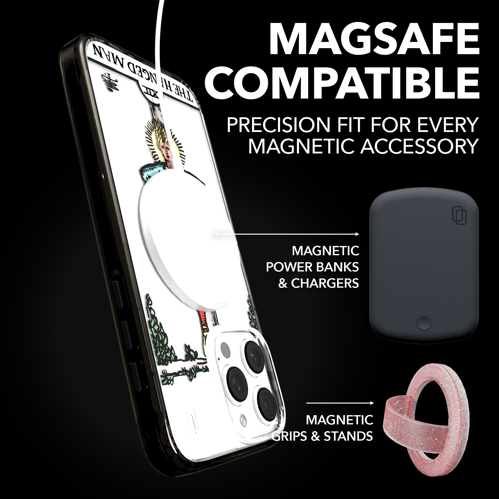 iPhone 16 Series | MagSafe | Tarot Collection | The Hanged Man The Hanged Man - Color / iPhone 16 Pro Max / Black