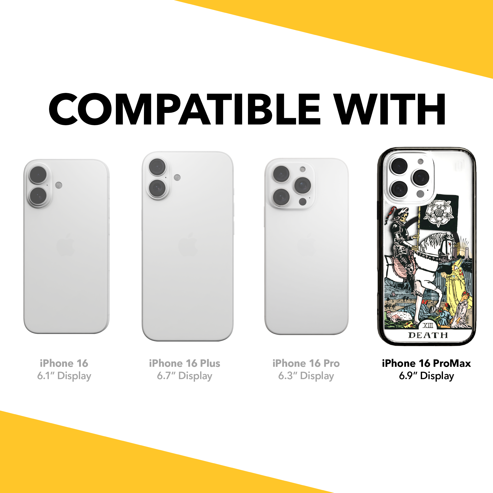 iPhone 16 Series | MagSafe | Tarot Collection | Death Death - Color / iPhone 16 Pro Max / Black