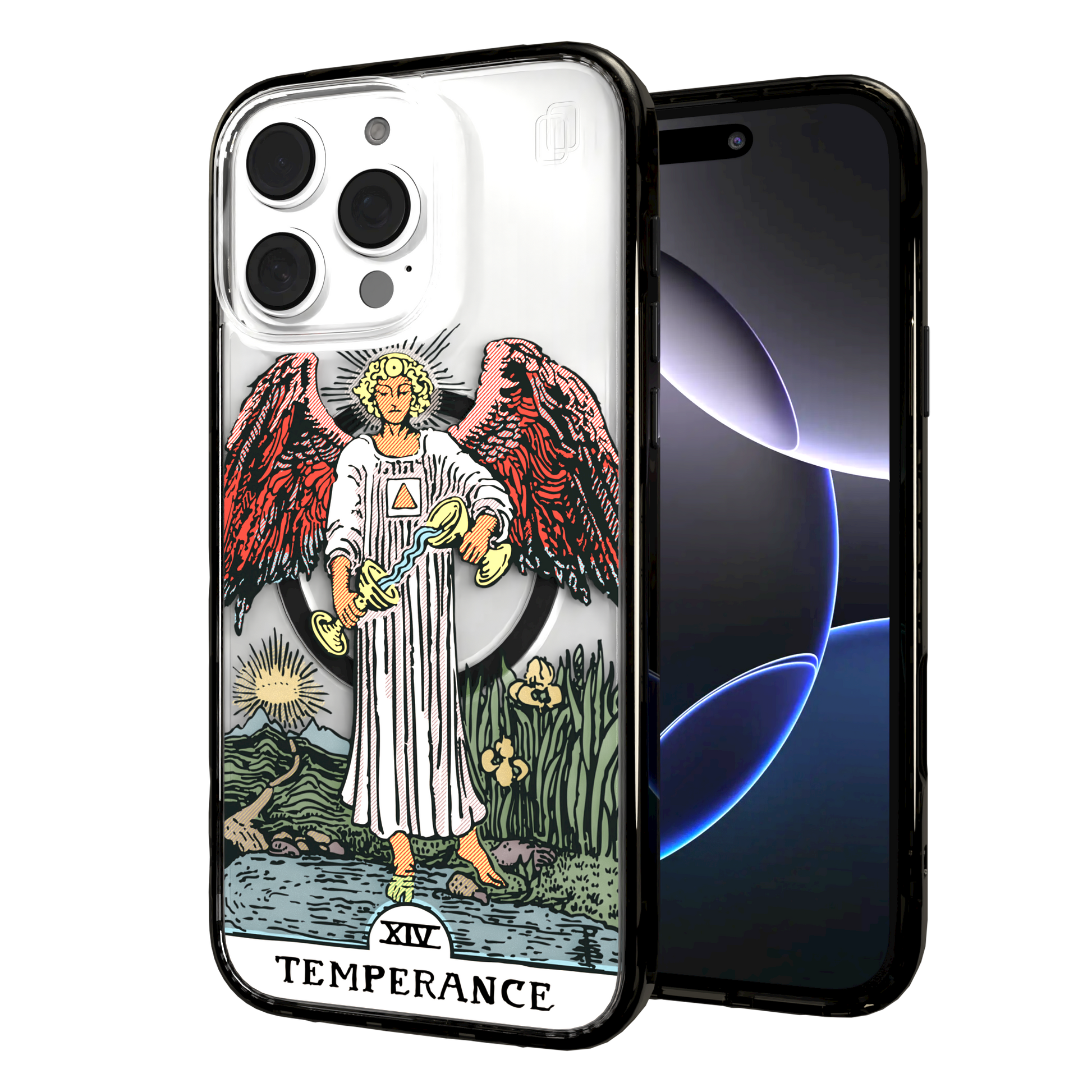 iPhone 16 Series | MagSafe | Tarot Collection | Temperance Temperance - Color / iPhone 16 Pro Max / Black