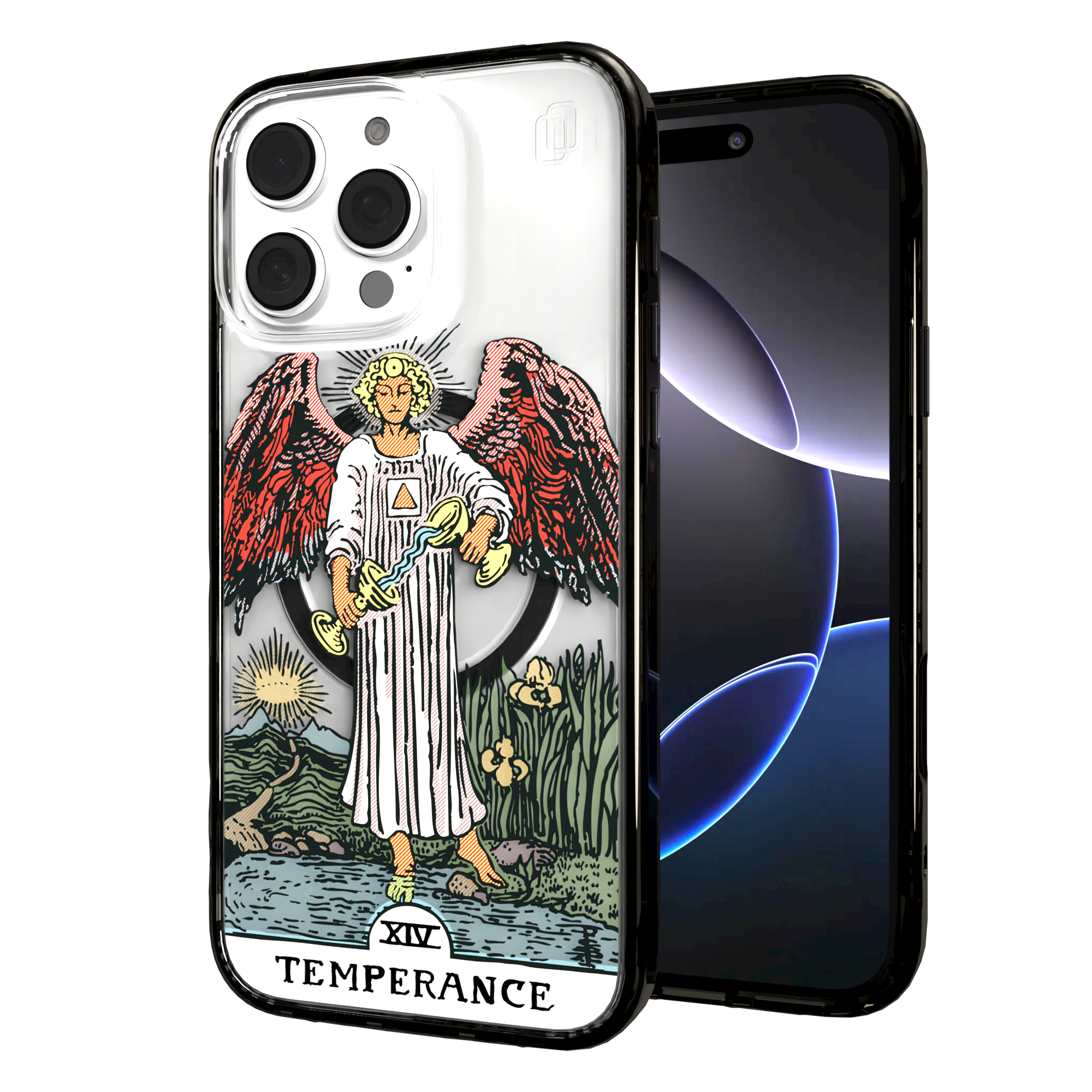 iPhone 16 Series | MagSafe | Tarot Collection | Temperance Temperance - Color / iPhone 16 Pro Max / Black