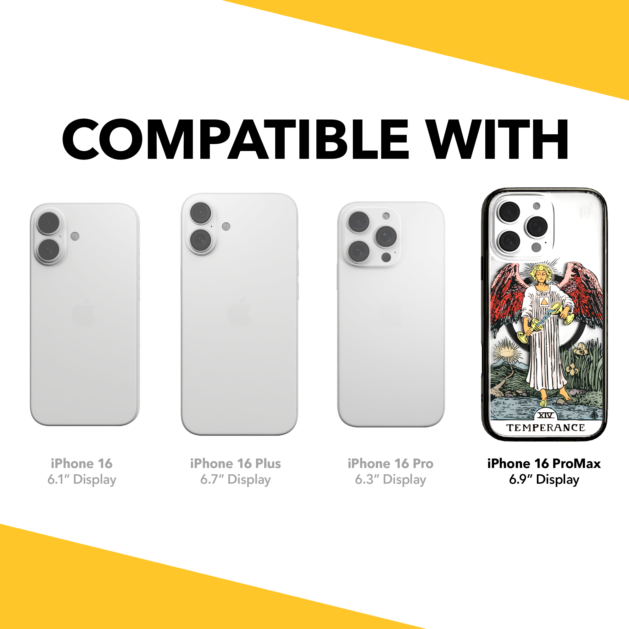 iPhone 16 Series | MagSafe | Tarot Collection | Temperance Temperance - Color / iPhone 16 Pro Max / Black