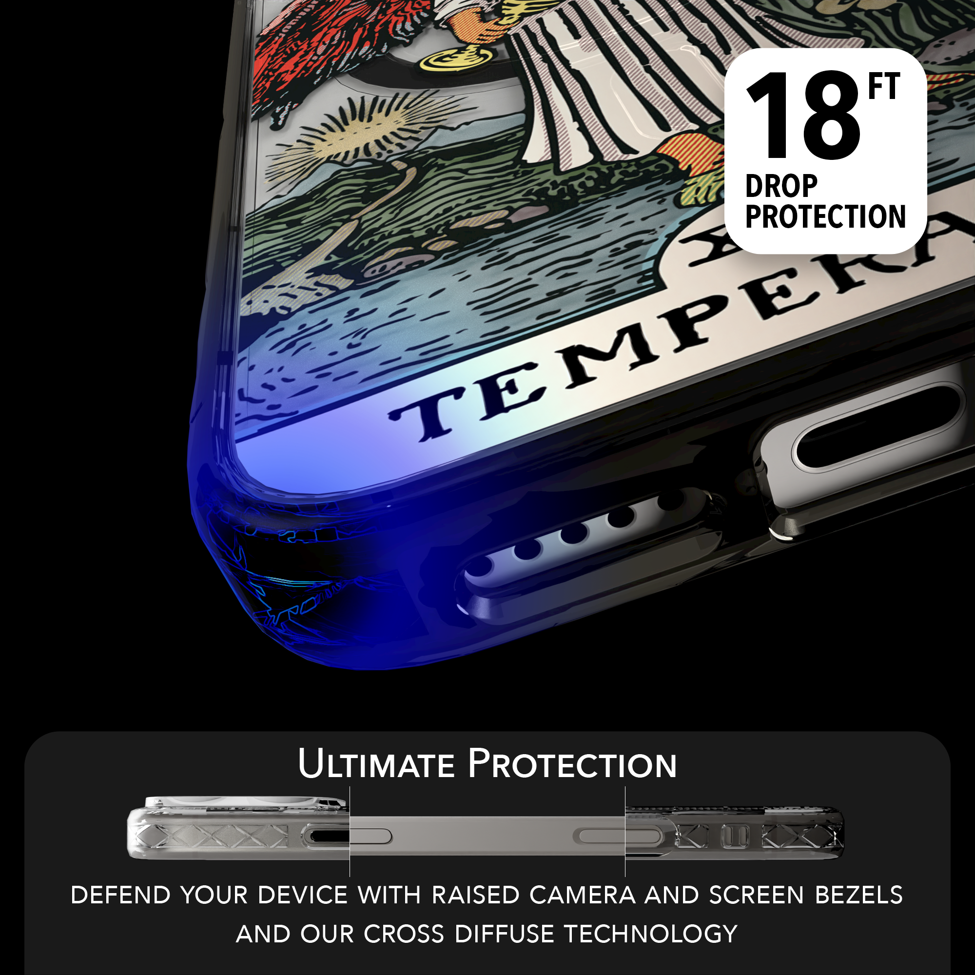 iPhone 16 Series | MagSafe | Tarot Collection | Temperance Temperance - Color / iPhone 16 Pro Max / Black