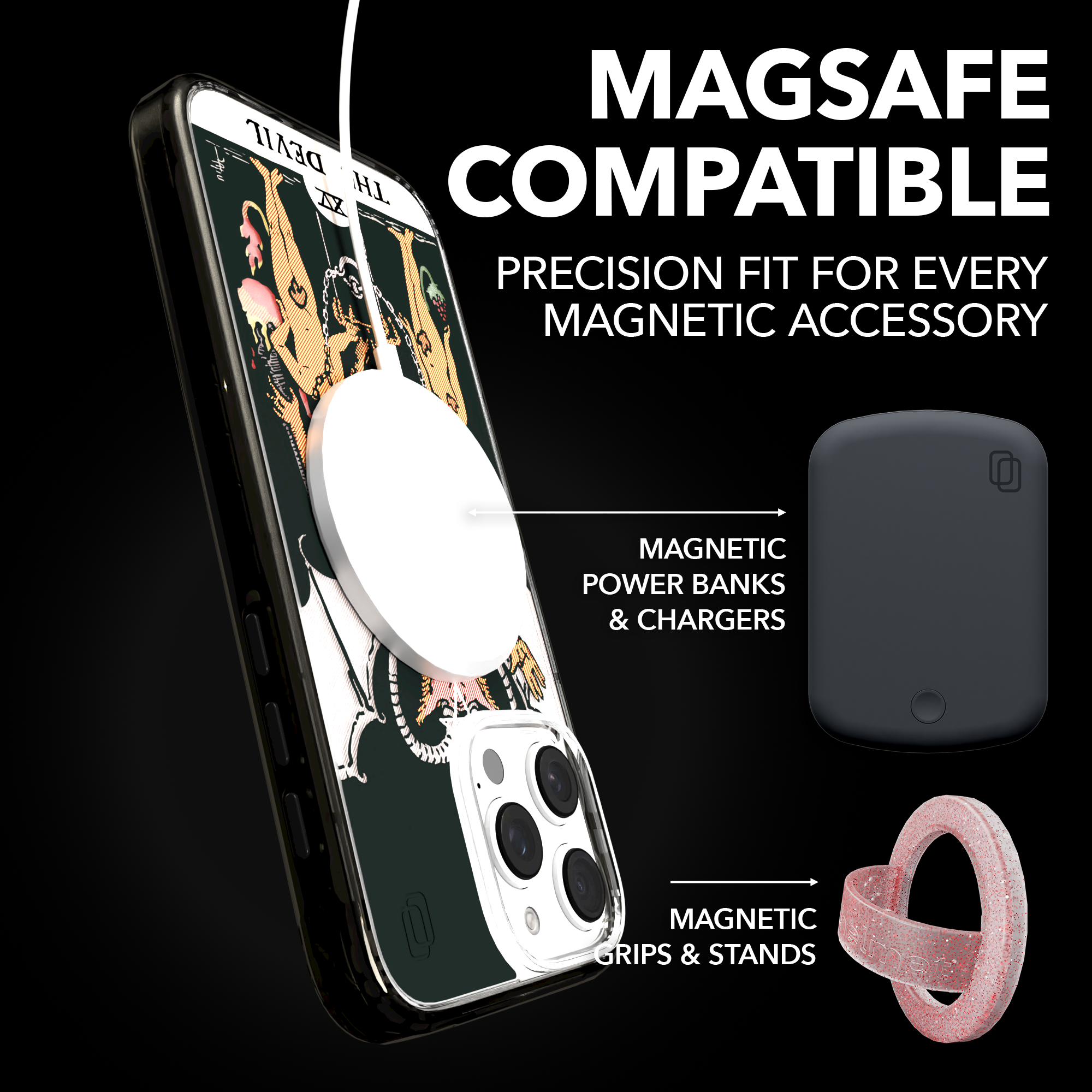 iPhone 16 Series | MagSafe | Tarot Collection | The Devil The Devil - Color / iPhone 16 Pro Max / Black