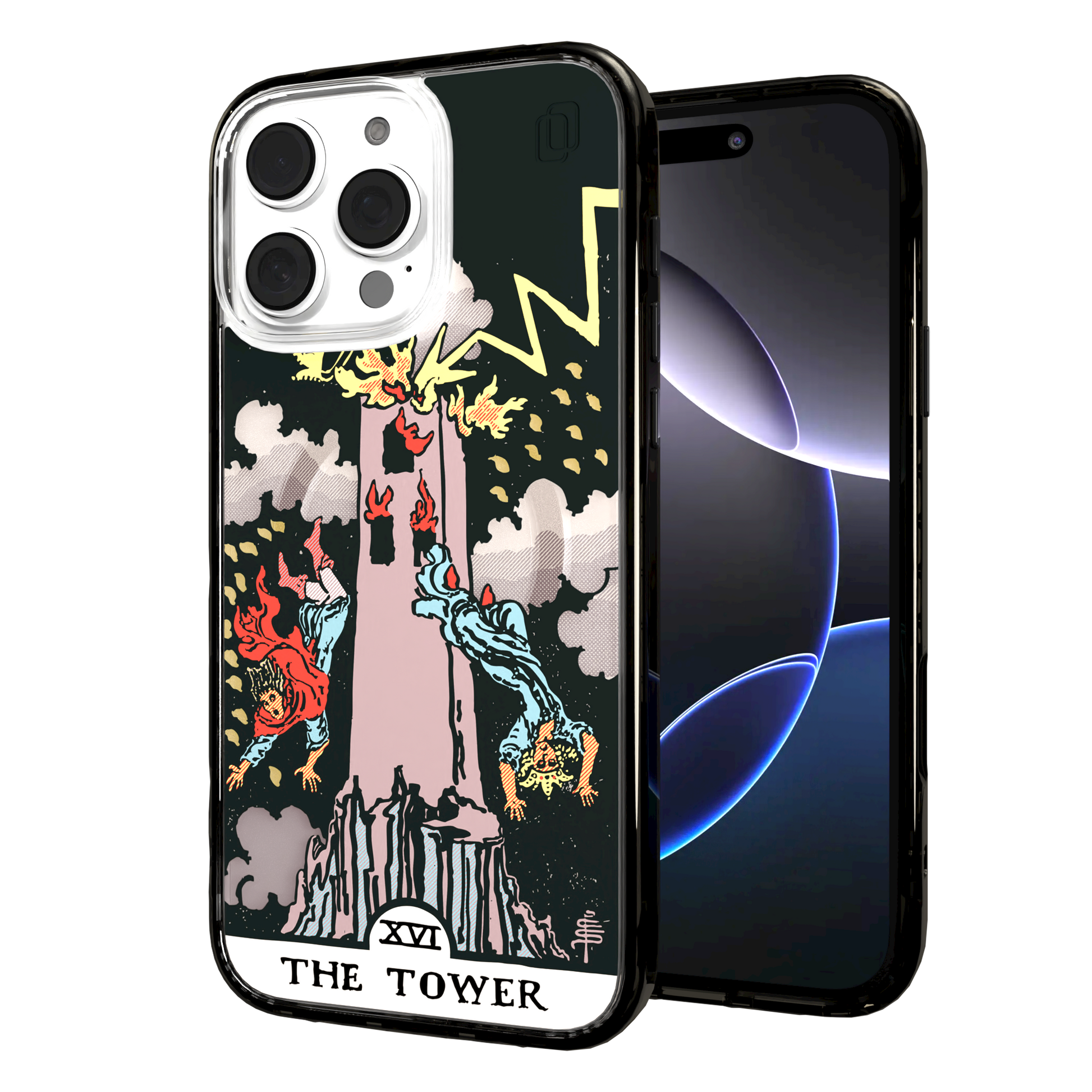 iPhone 16 Series | MagSafe | Tarot Collection | The Tower The Tower - Color / iPhone 16 Pro Max / Black