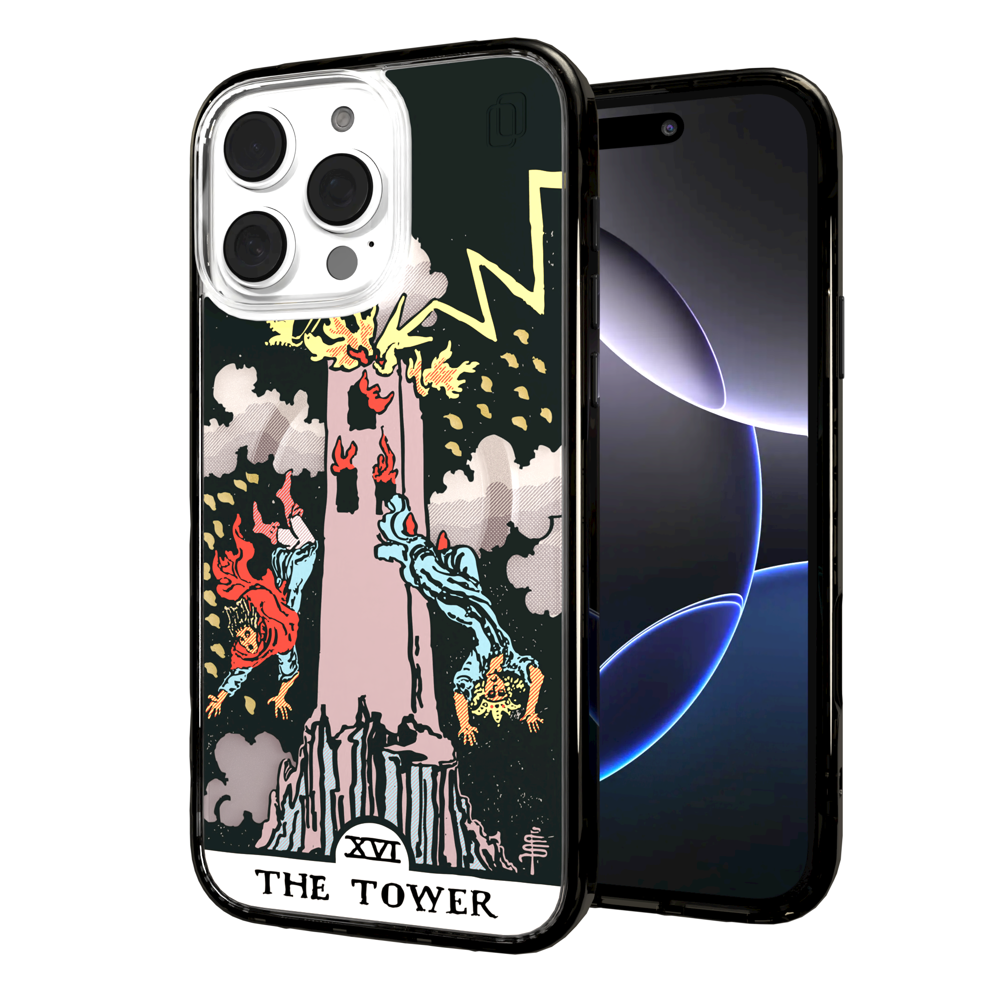 iPhone 16 Series | MagSafe | Tarot Collection | The Tower The Tower - Color / iPhone 16 Pro Max / Black