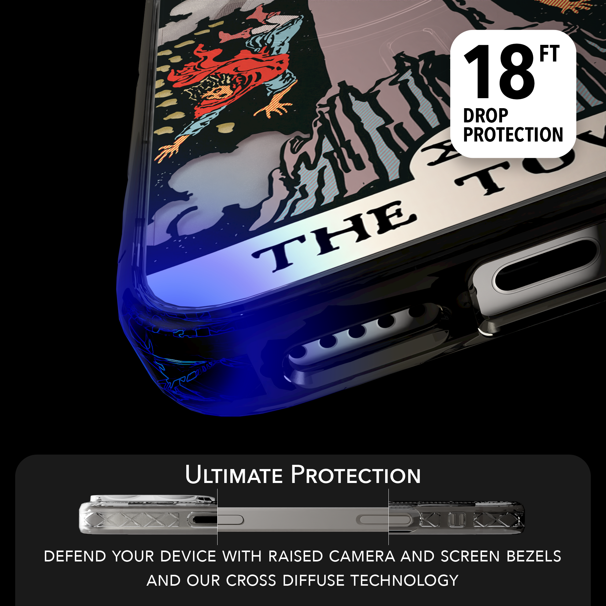 iPhone 16 Series | MagSafe | Tarot Collection | The Tower The Tower - Color / iPhone 16 Pro Max / Black