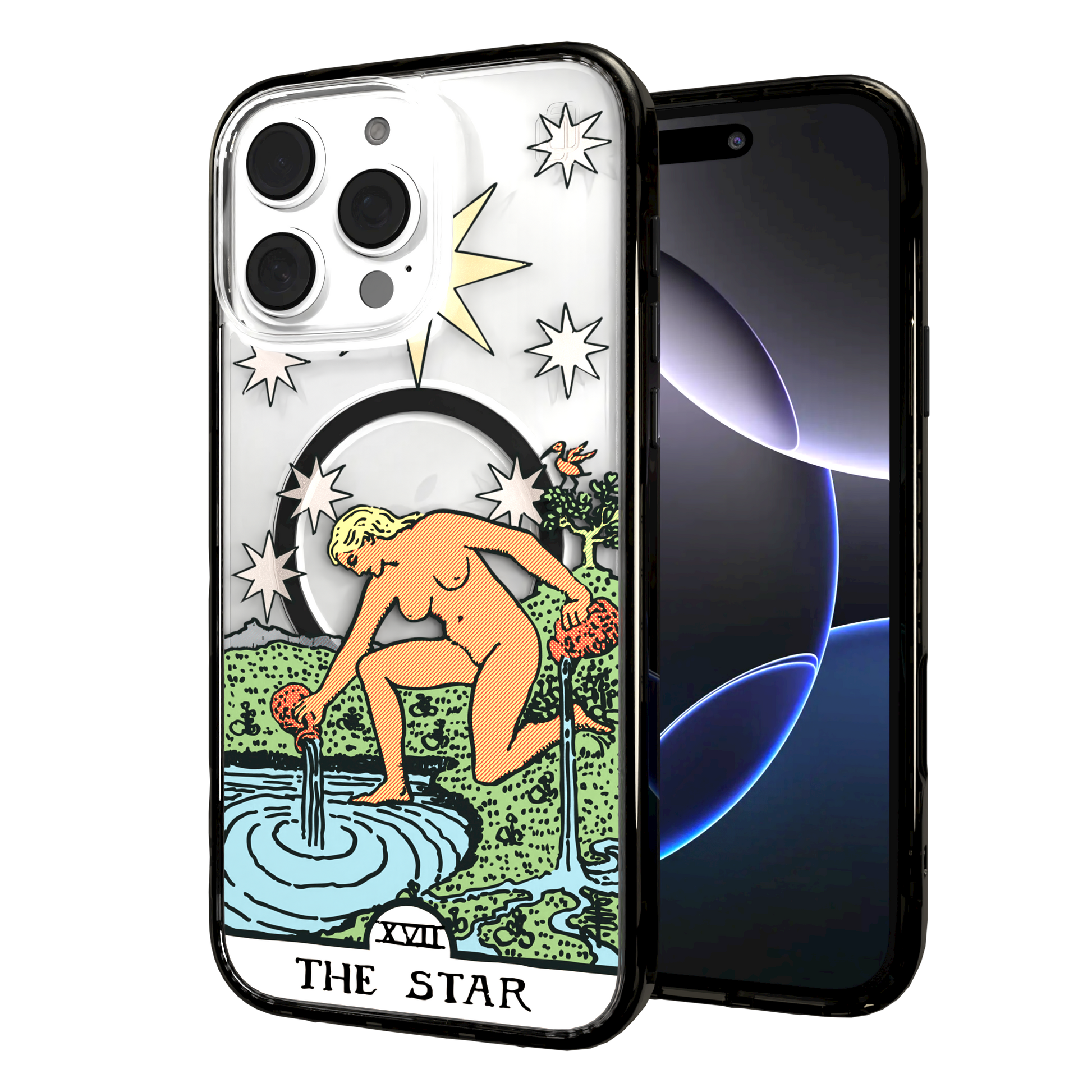 iPhone 16 Series | MagSafe | Tarot Collection | The Star The Star - Color / iPhone 16 Pro Max / Black