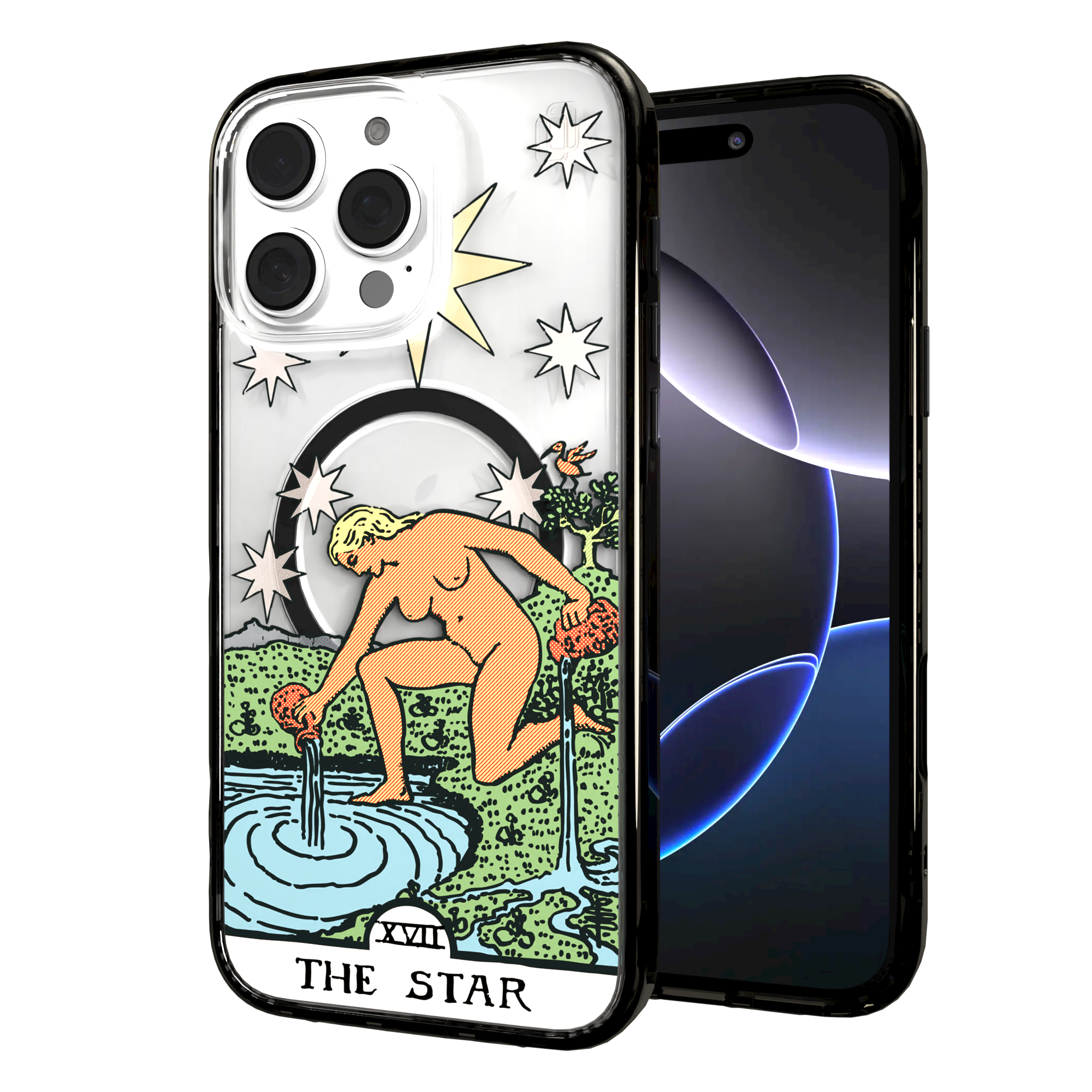 iPhone 16 Series | MagSafe | Tarot Collection | The Star The Star - Color / iPhone 16 Pro Max / Black