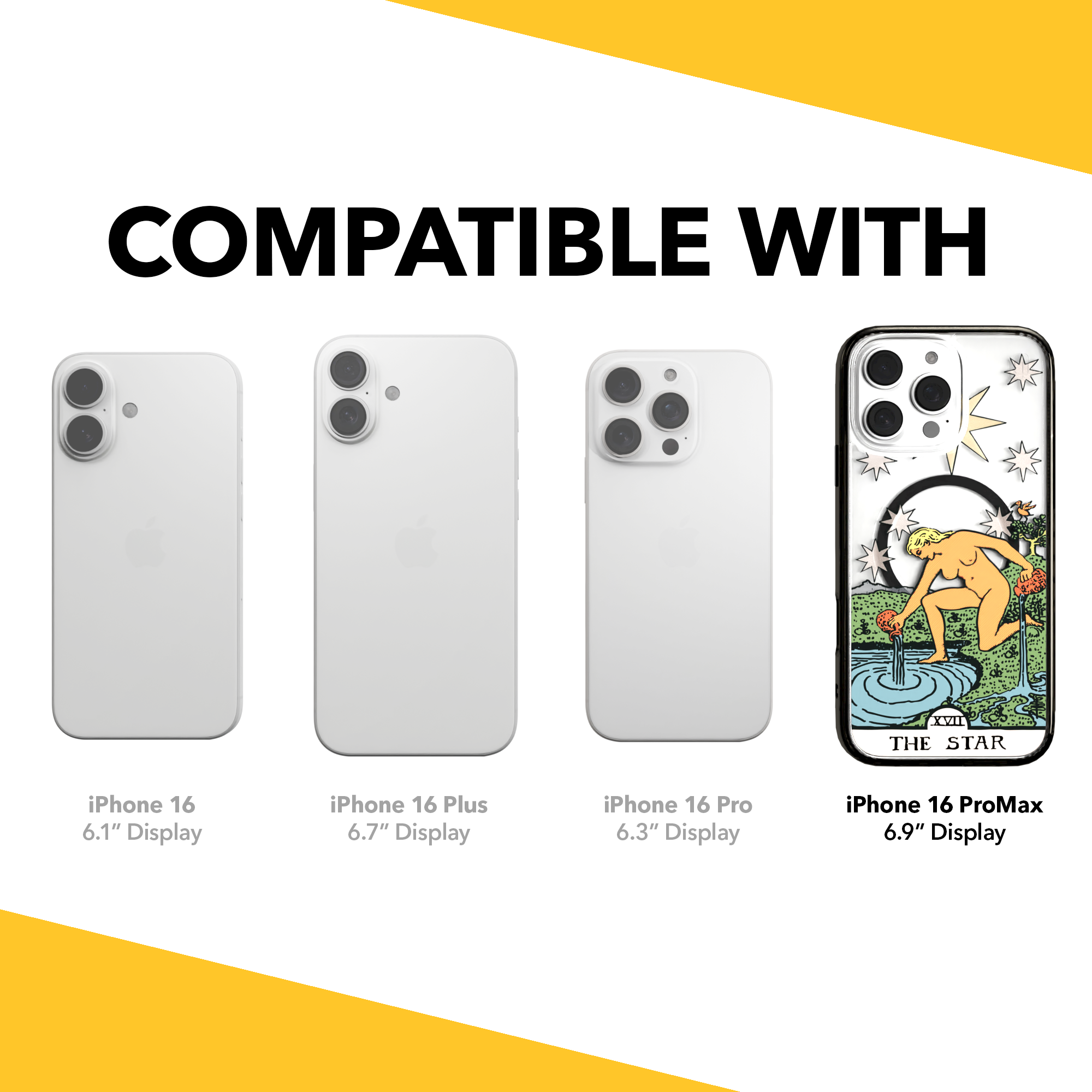 iPhone 16 Series | MagSafe | Tarot Collection | The Star The Star - Color / iPhone 16 Pro Max / Black