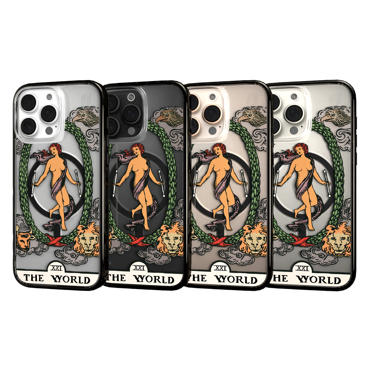 iPhone 16 Series | MagSafe | Tarot Collection | The World The World - Color / iPhone 16 Pro Max / Black