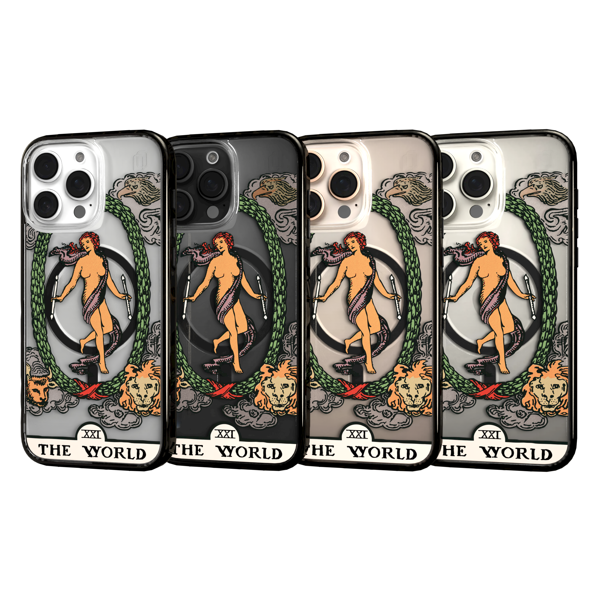 iPhone 16 Series | MagSafe | Tarot Collection | The World The World - Color / iPhone 16 Pro Max / Black