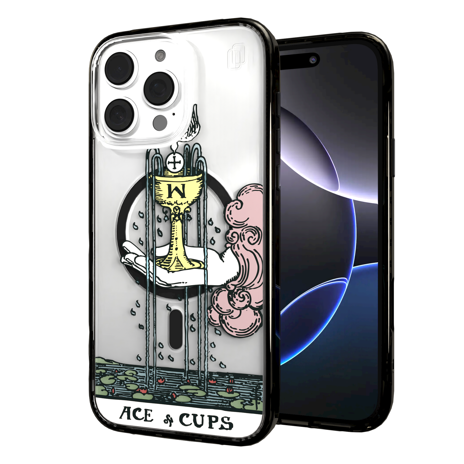 iPhone 16 Series | MagSafe | Tarot Collection | Ace of Cups Ace of Cups - Color / iPhone 16 Pro Max / Black