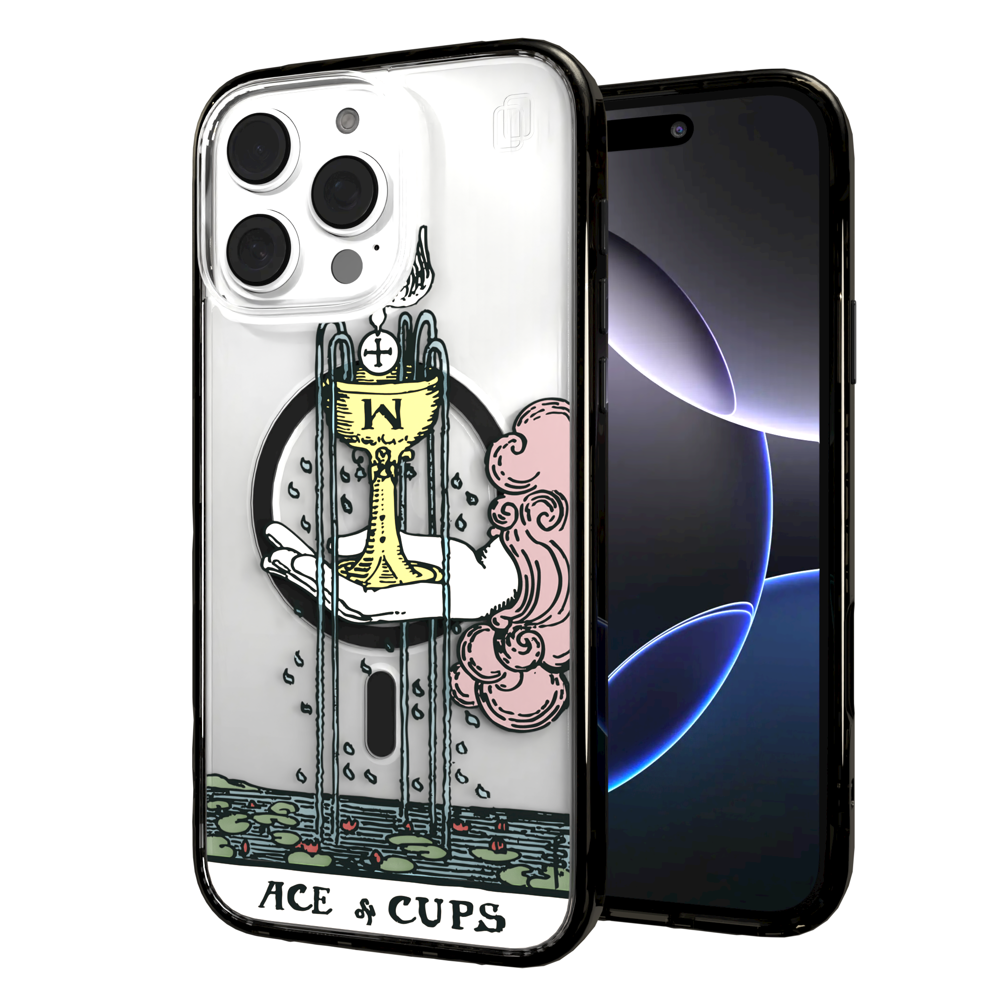 iPhone 16 Series | MagSafe | Tarot Collection | Ace of Cups Ace of Cups - Color / iPhone 16 Pro Max / Black
