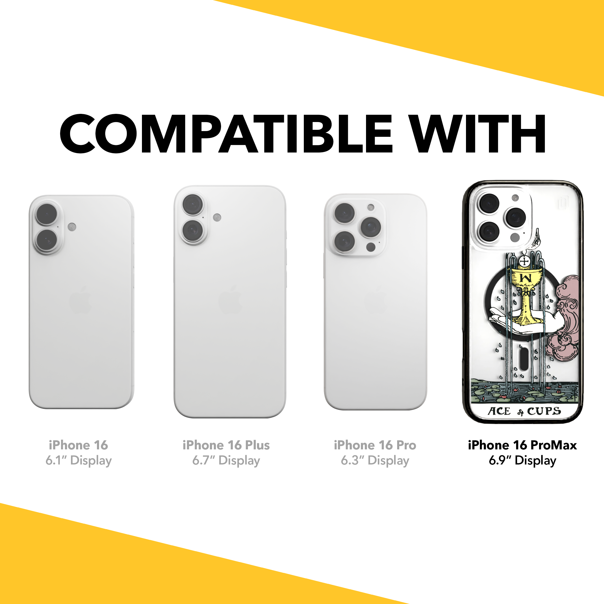 iPhone 16 Series | MagSafe | Tarot Collection | Ace of Cups Ace of Cups - Color / iPhone 16 Pro Max / Black