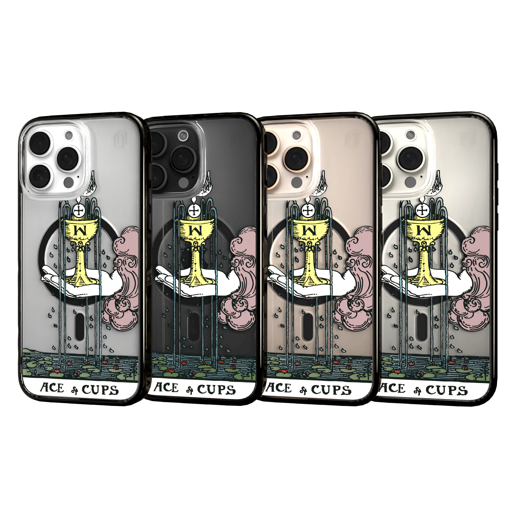 iPhone 16 Series | MagSafe | Tarot Collection | Ace of Cups Ace of Cups - Color / iPhone 16 Pro Max / Black