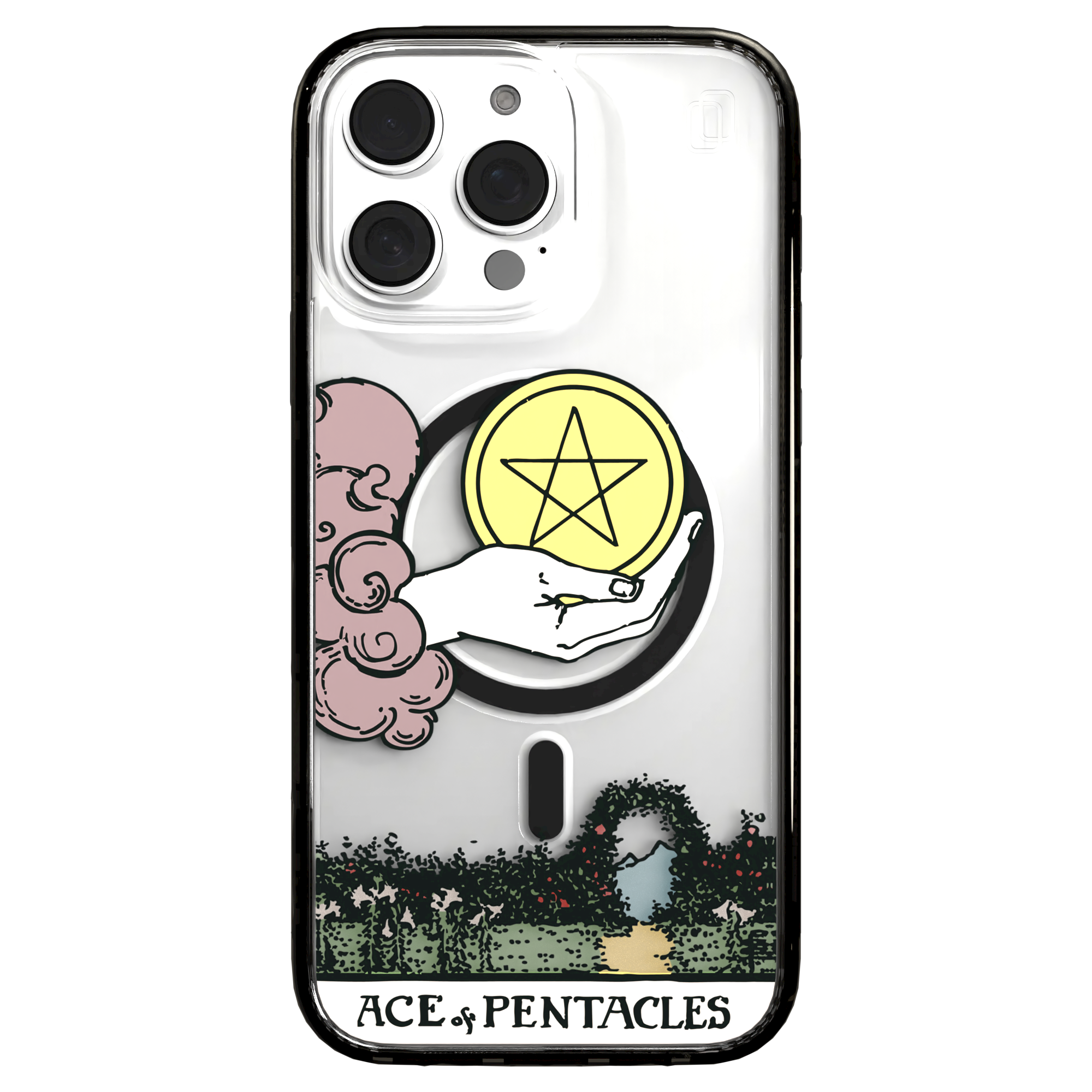 iPhone 16 Series | MagSafe | Tarot Collection | Ace of Pentacles Ace of Pentacles - Color / iPhone 16 Pro Max / Black