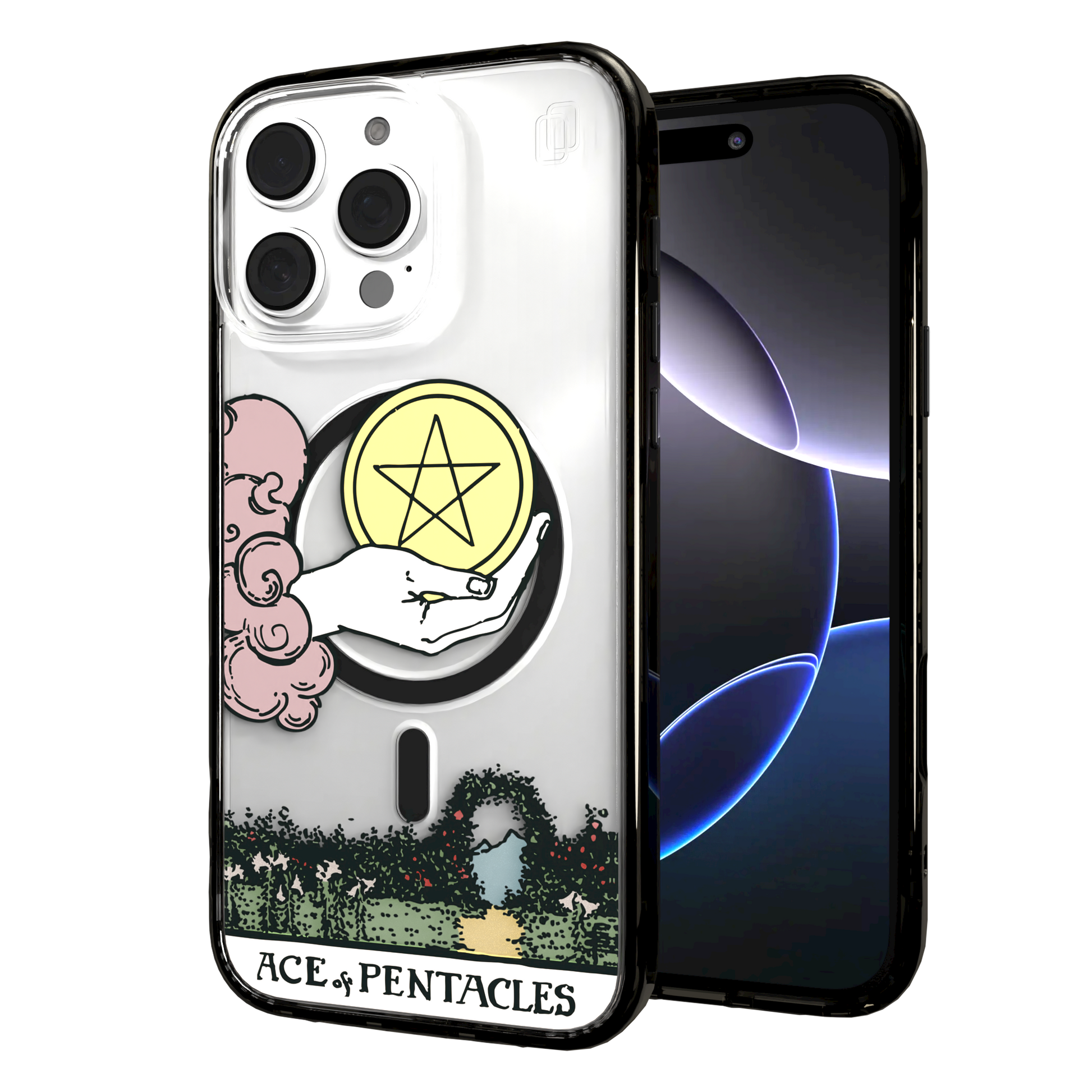 iPhone 16 Series | MagSafe | Tarot Collection | Ace of Pentacles Ace of Pentacles - Color / iPhone 16 Pro Max / Black