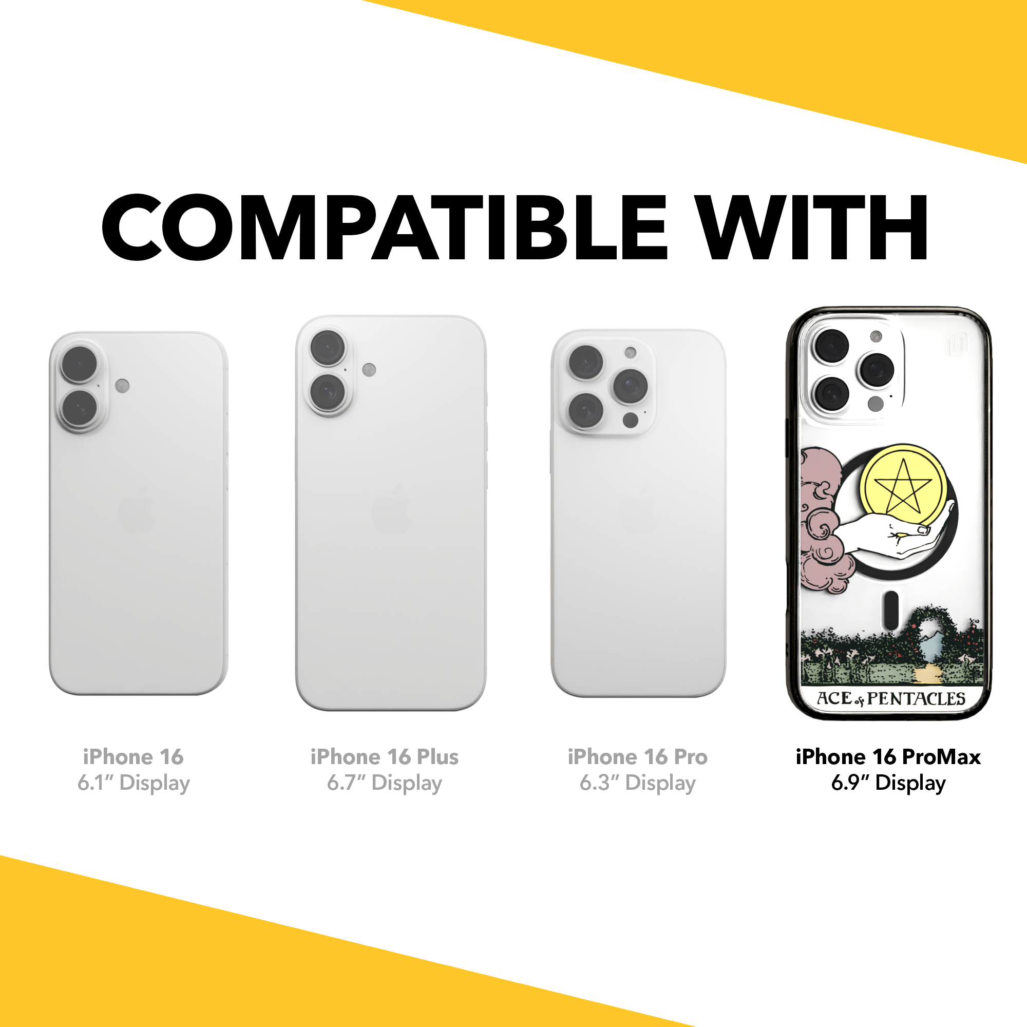 iPhone 16 Series | MagSafe | Tarot Collection | Ace of Pentacles Ace of Pentacles - Color / iPhone 16 Pro Max / Black