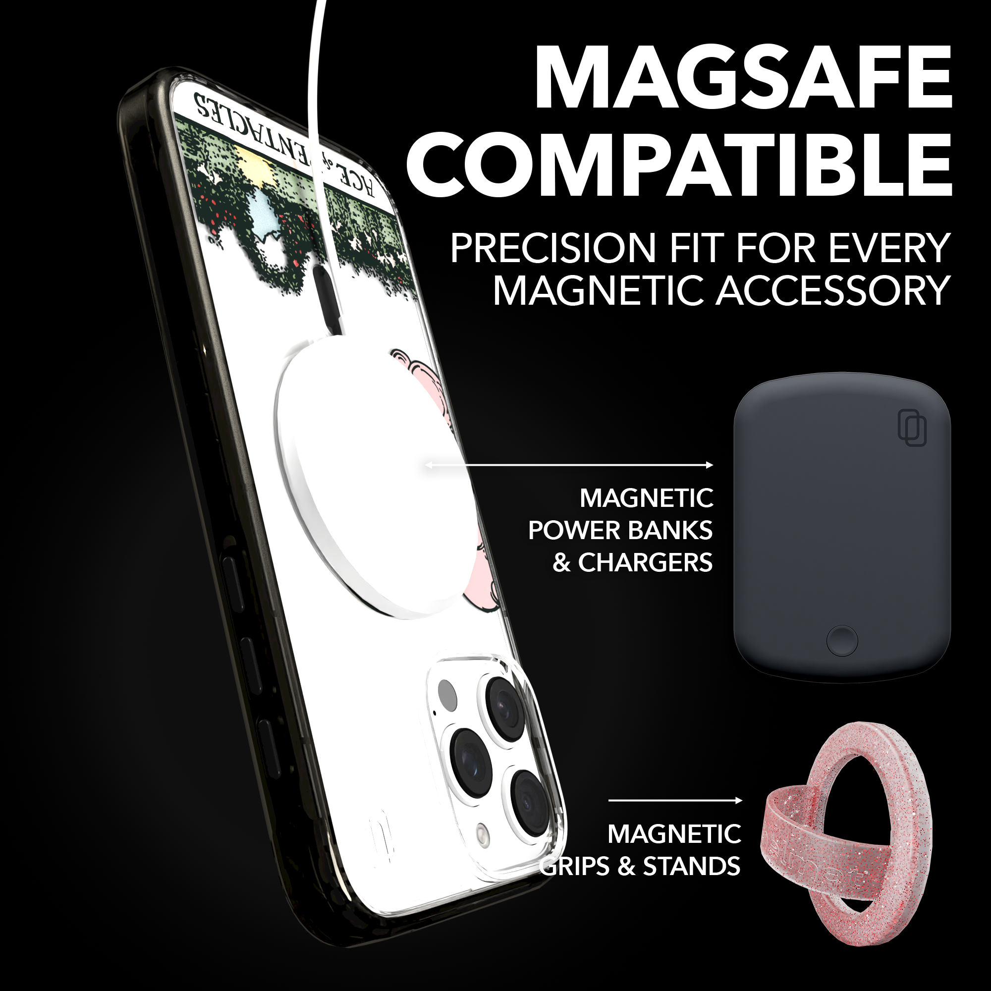 iPhone 16 Series | MagSafe | Tarot Collection | Ace of Pentacles Ace of Pentacles - Color / iPhone 16 Pro Max / Black