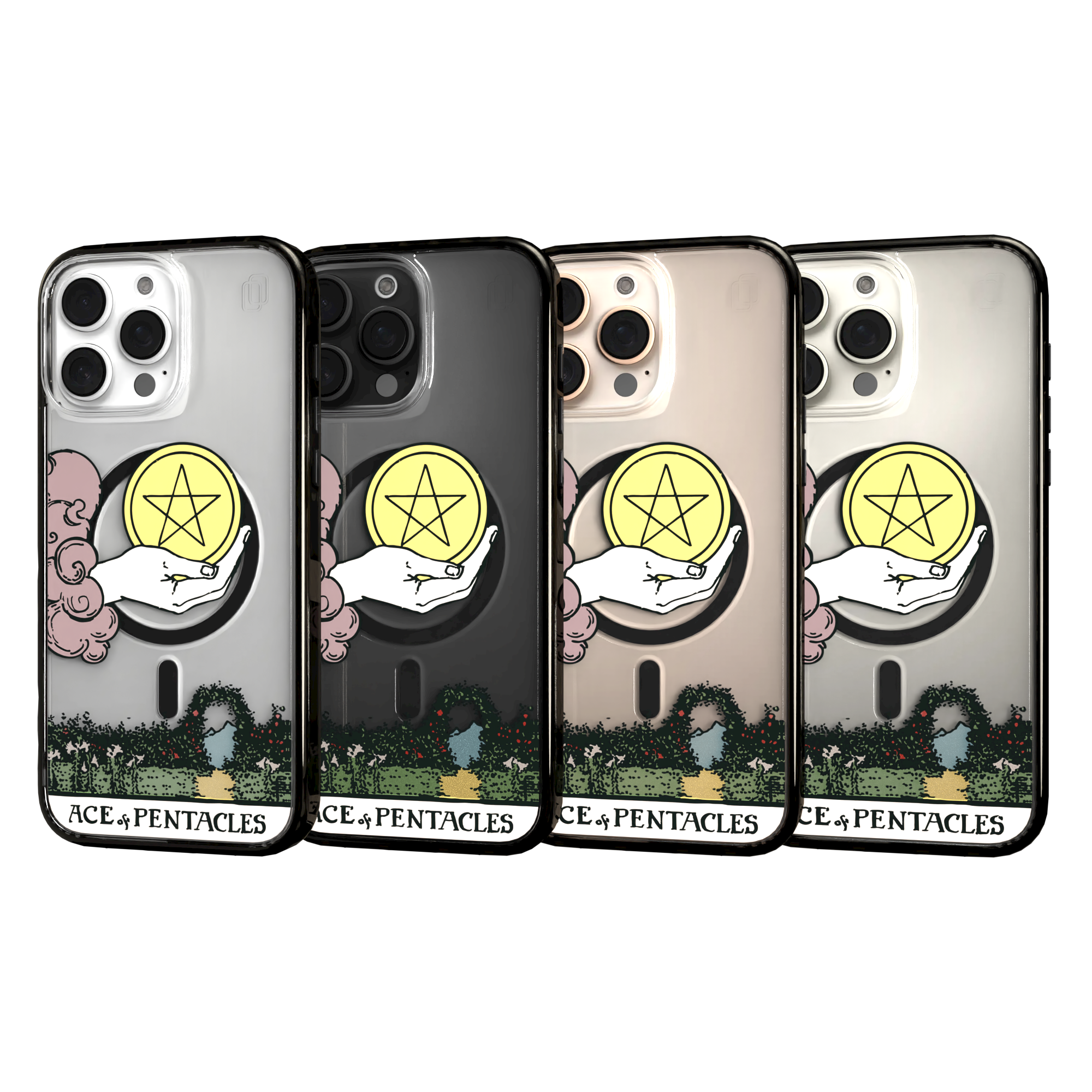 iPhone 16 Series | MagSafe | Tarot Collection | Ace of Pentacles Ace of Pentacles - Color / iPhone 16 Pro Max / Black