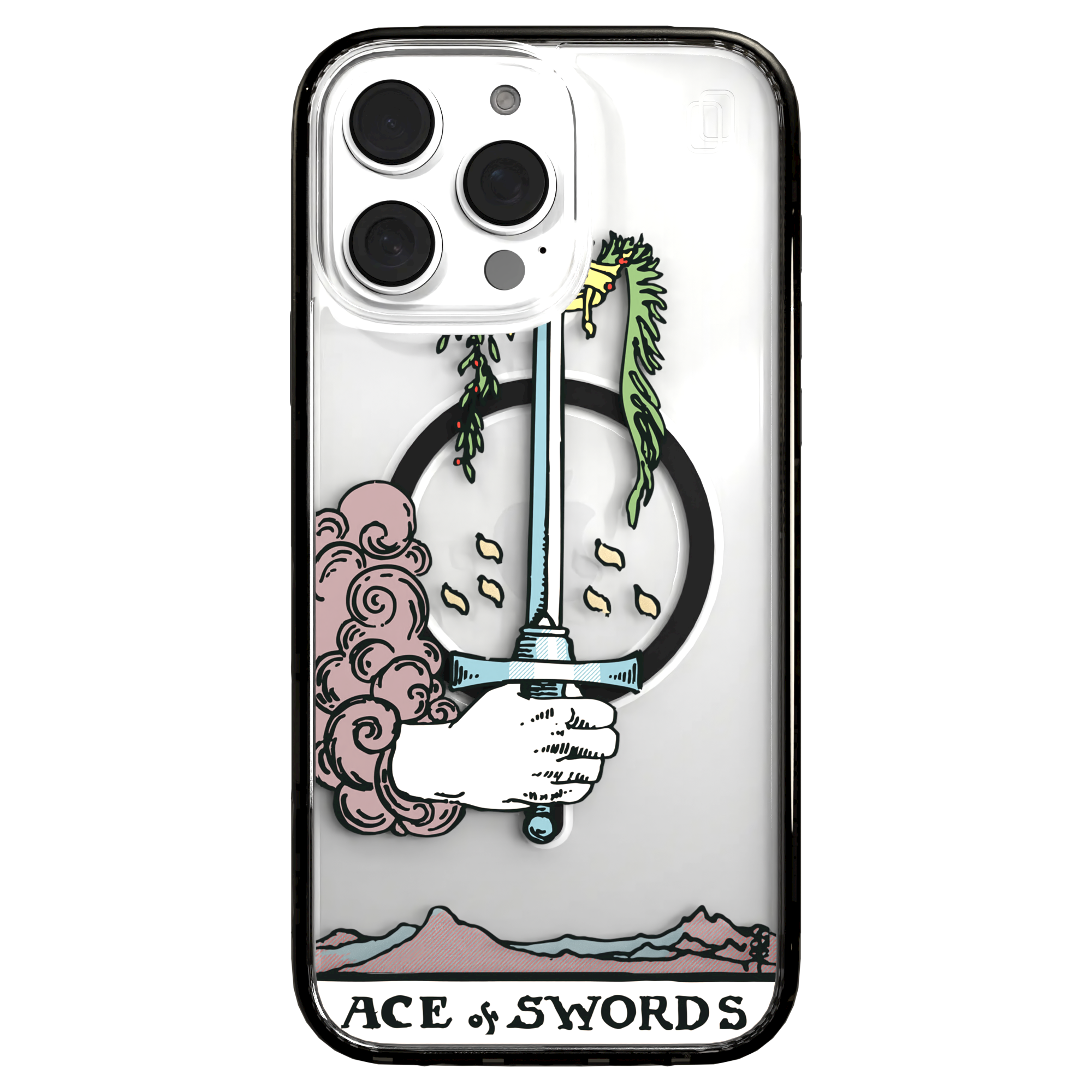 iPhone 16 Series | MagSafe | Tarot Collection | Ace of Swords Ace of Swords - Color / iPhone 16 Pro Max / Black