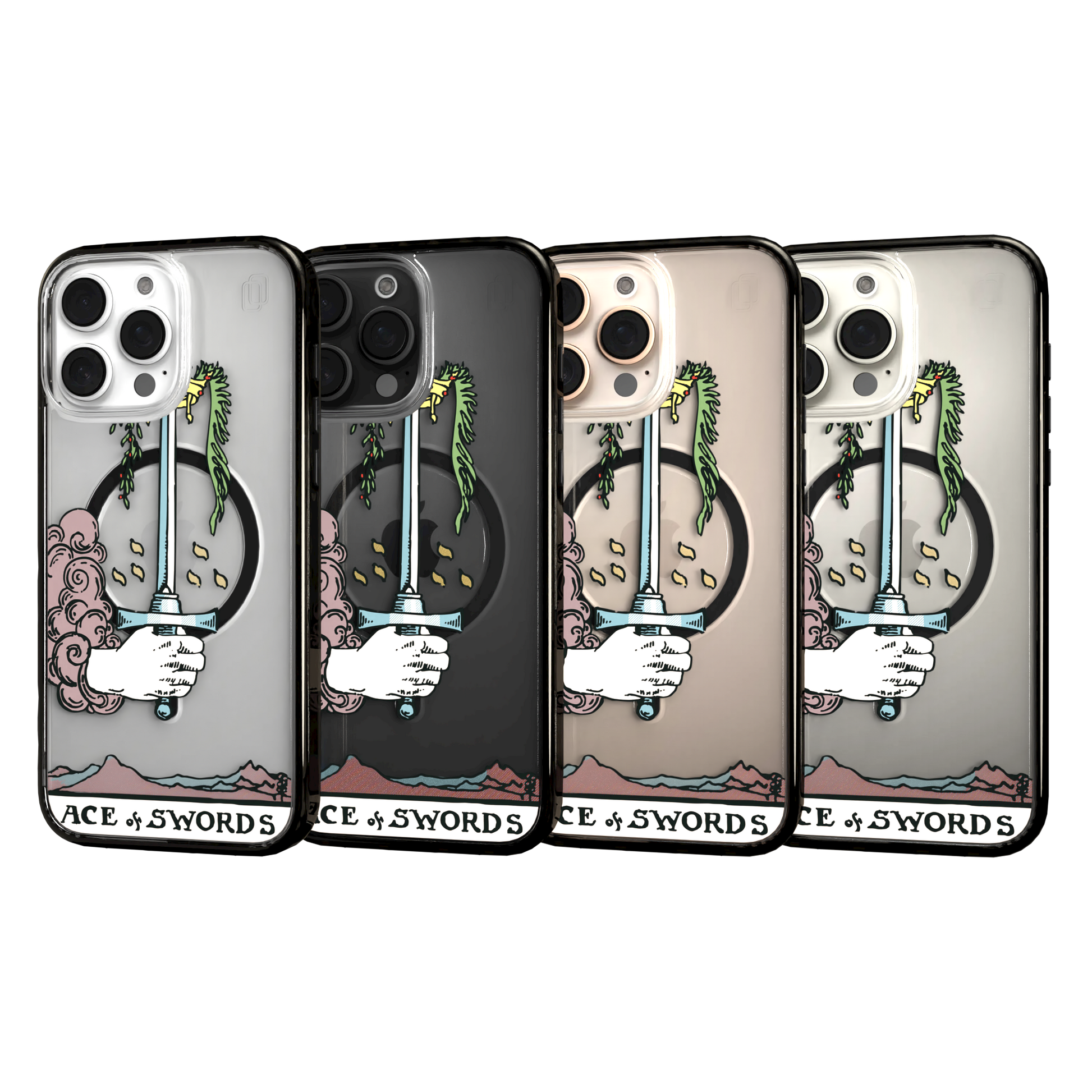 iPhone 16 Series | MagSafe | Tarot Collection | Ace of Swords Ace of Swords - Color / iPhone 16 Pro Max / Black