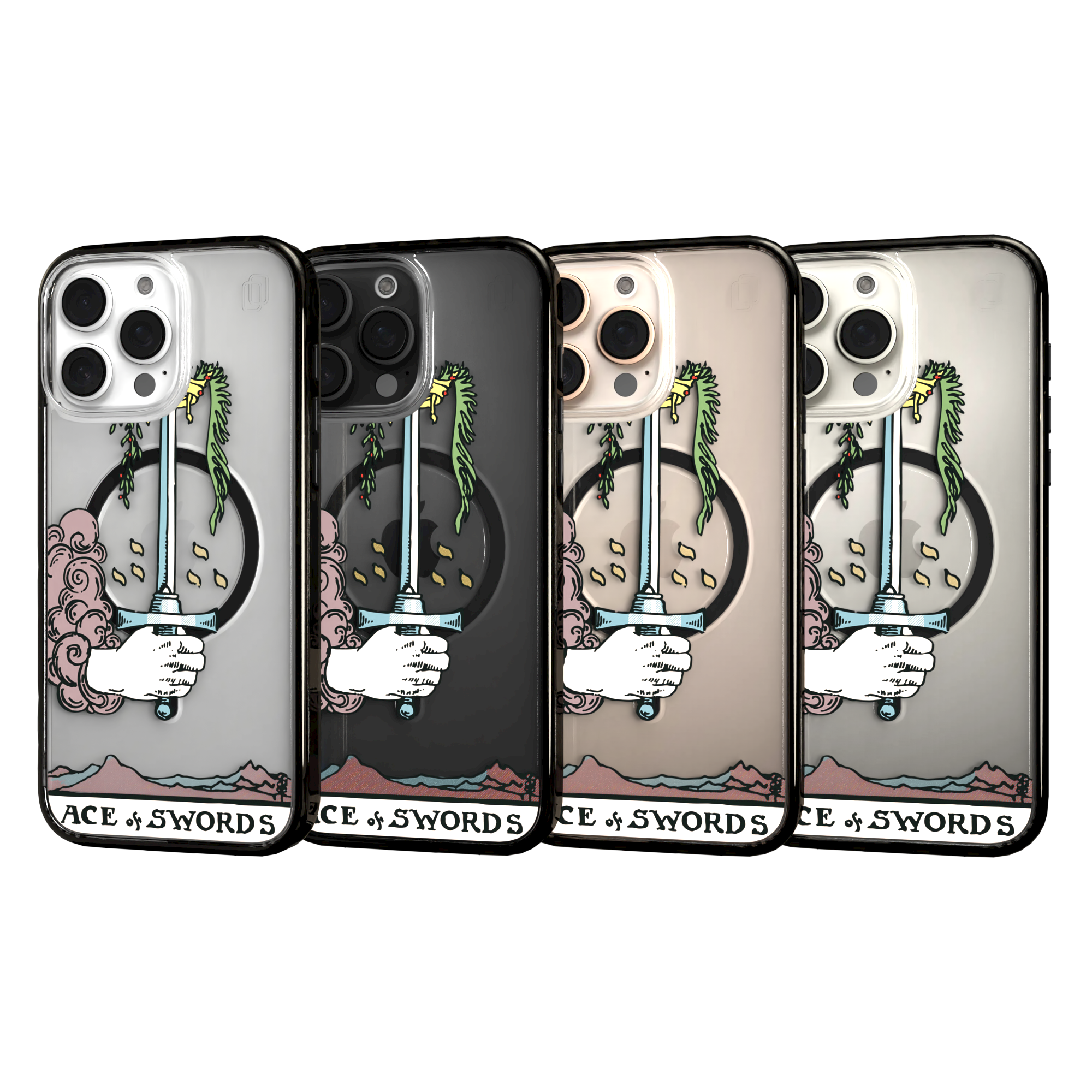 iPhone 16 Series | MagSafe | Tarot Collection | Ace of Swords Ace of Swords - Color / iPhone 16 Pro Max / Black