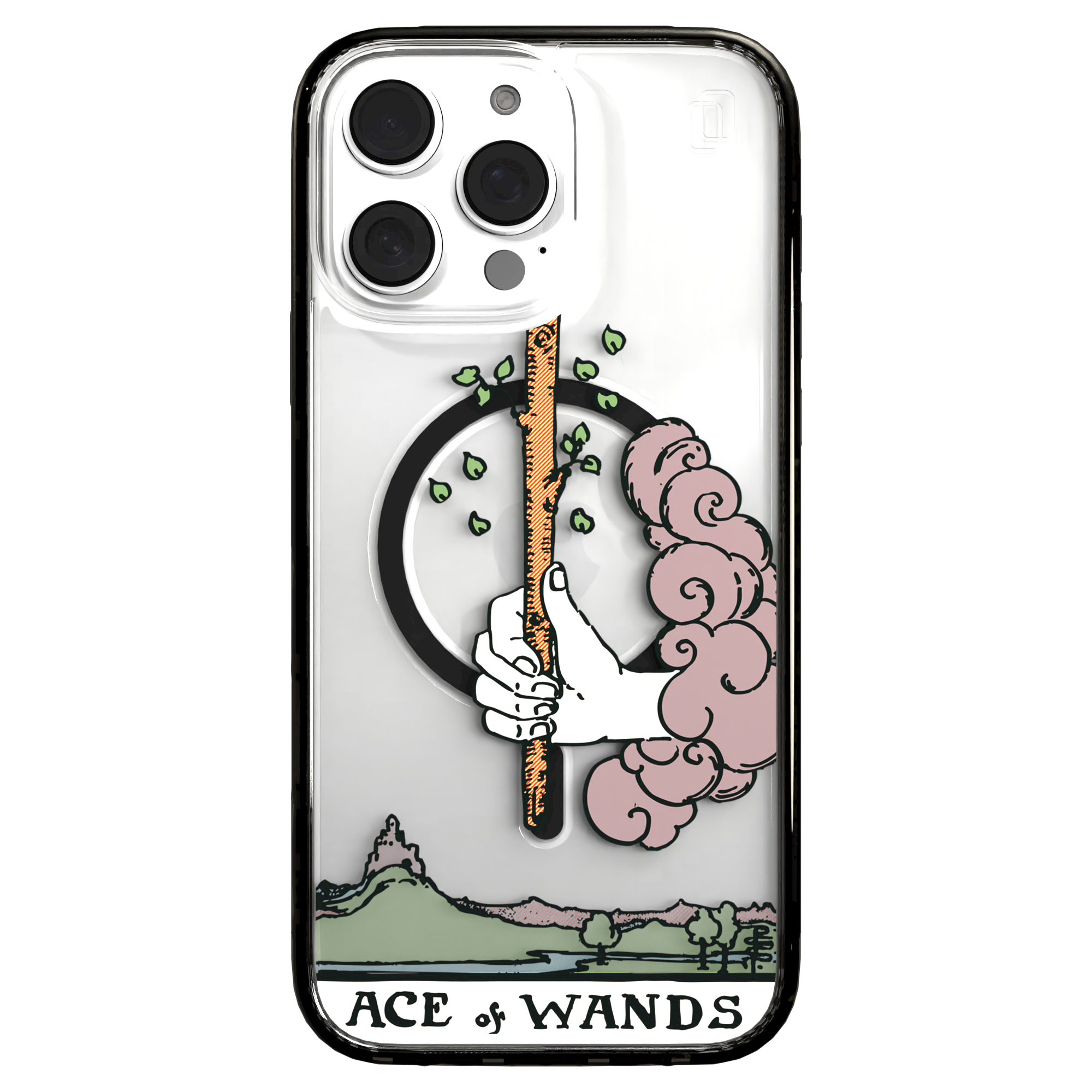iPhone 16 Series | MagSafe | Tarot Collection | Ace of Wands Ace of Wands - Color / iPhone 16 Pro Max / Black
