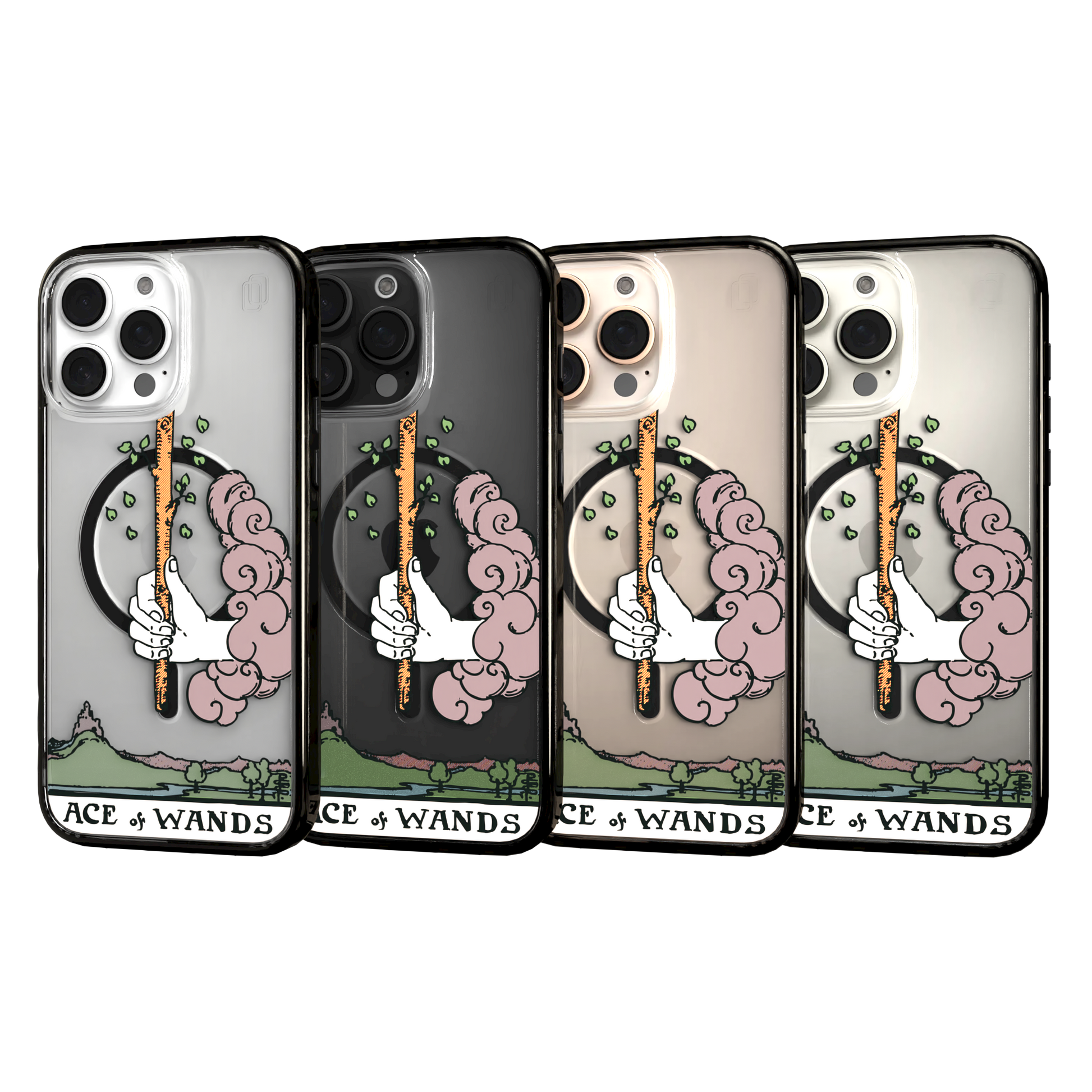 iPhone 16 Series | MagSafe | Tarot Collection | Ace of Wands Ace of Wands - Color / iPhone 16 Pro Max / Black