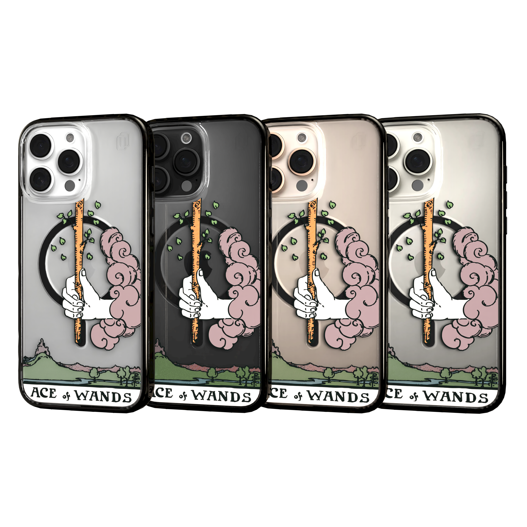 iPhone 16 Series | MagSafe | Tarot Collection | Ace of Wands Ace of Wands - Color / iPhone 16 Pro Max / Black