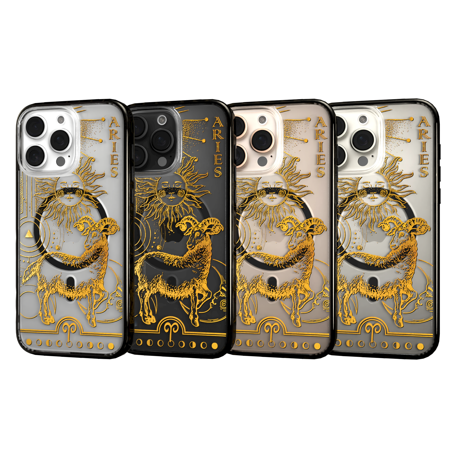 iPhone 16 Series | MagSafe | Zodiac Collection | Aries Aries Gold / iPhone 16 Pro Max / Black