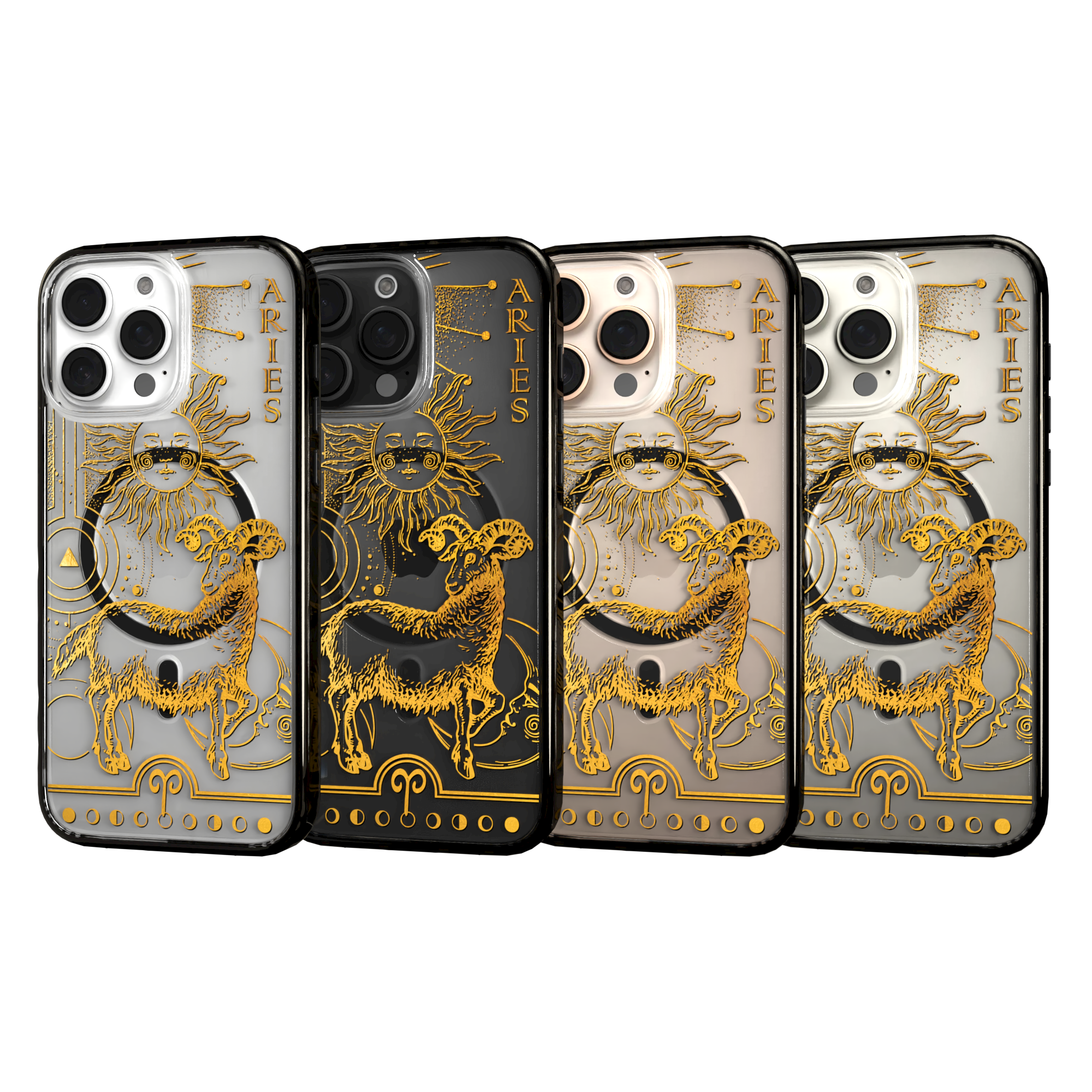 iPhone 16 Series | MagSafe | Zodiac Collection | Aries Aries Gold / iPhone 16 Pro Max / Black