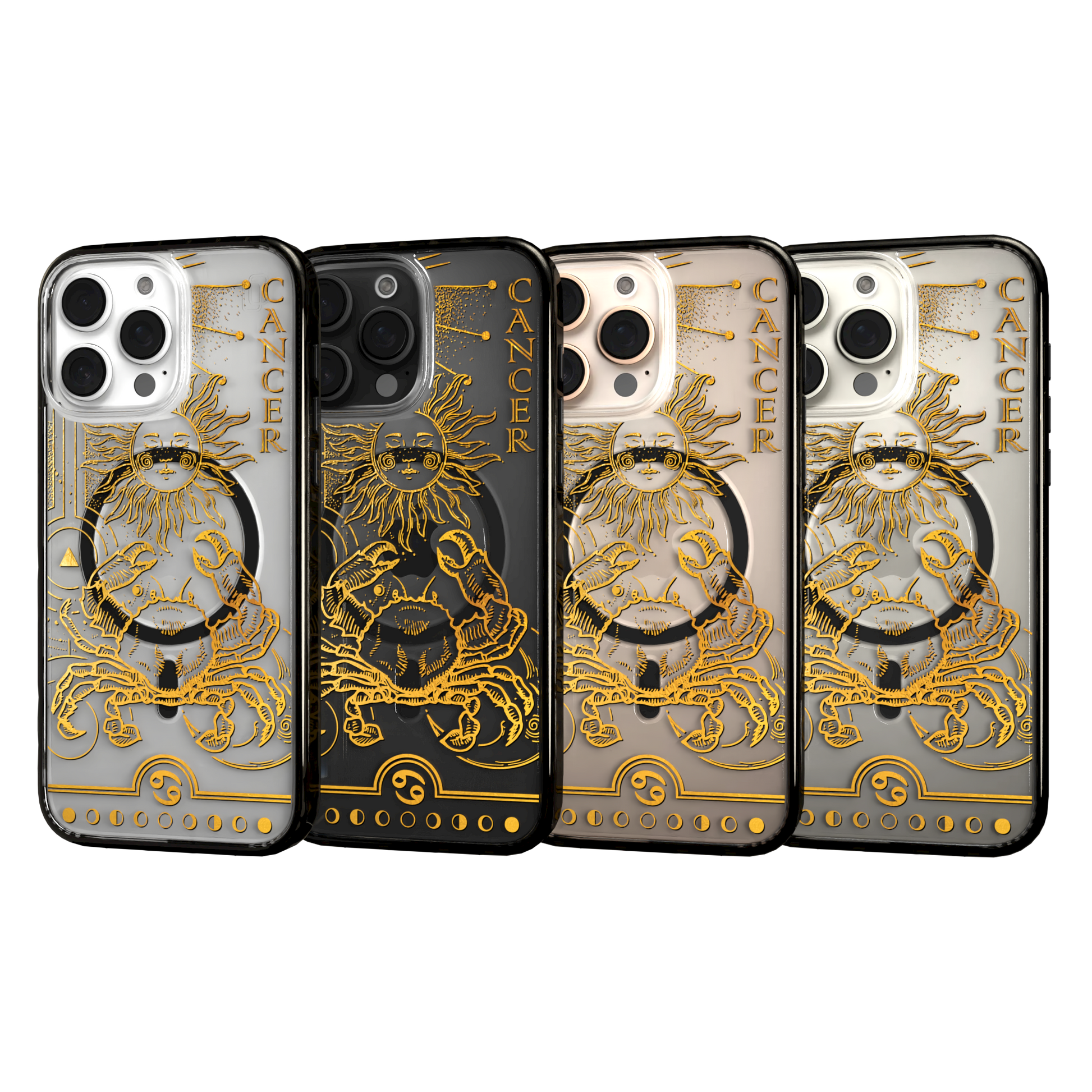 iPhone 16 Series | MagSafe | Zodiac Collection | Cancer Cancer Gold / iPhone 16 Pro Max / Black