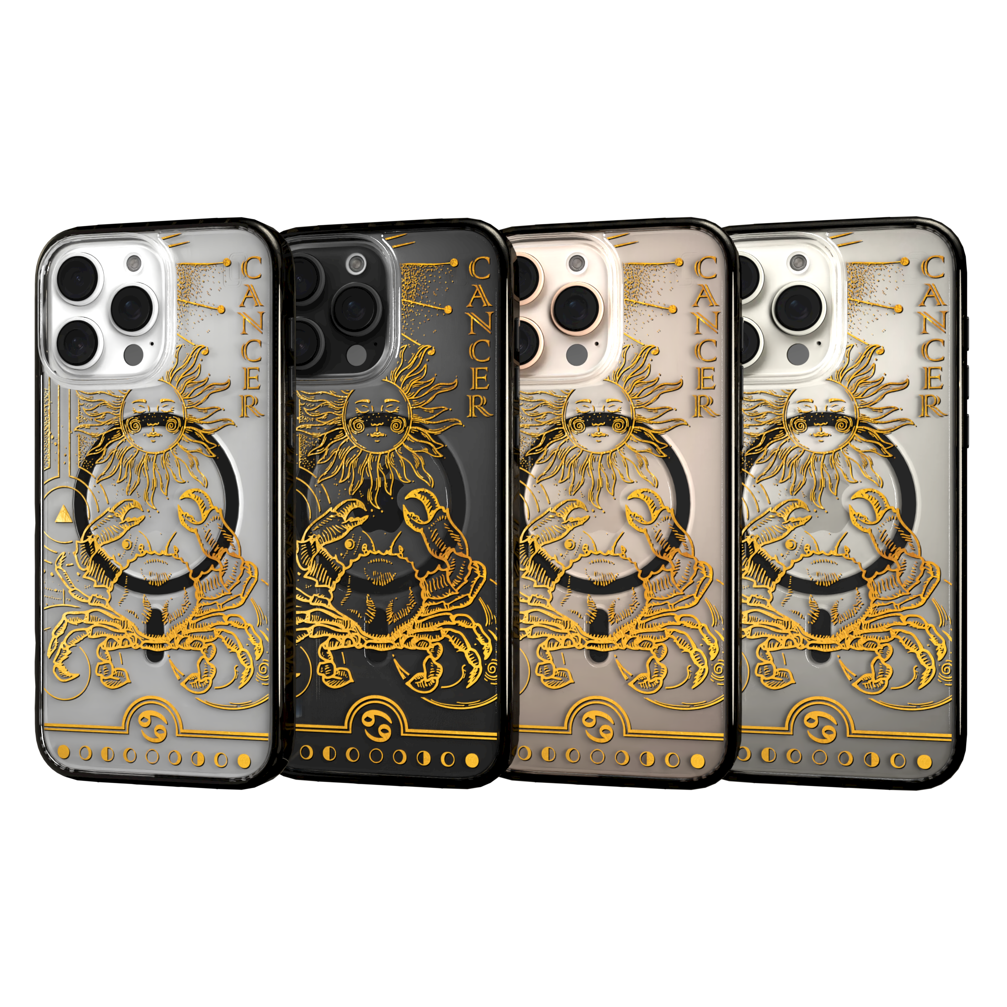 iPhone 16 Series | MagSafe | Zodiac Collection | Cancer Cancer Gold / iPhone 16 Pro Max / Black