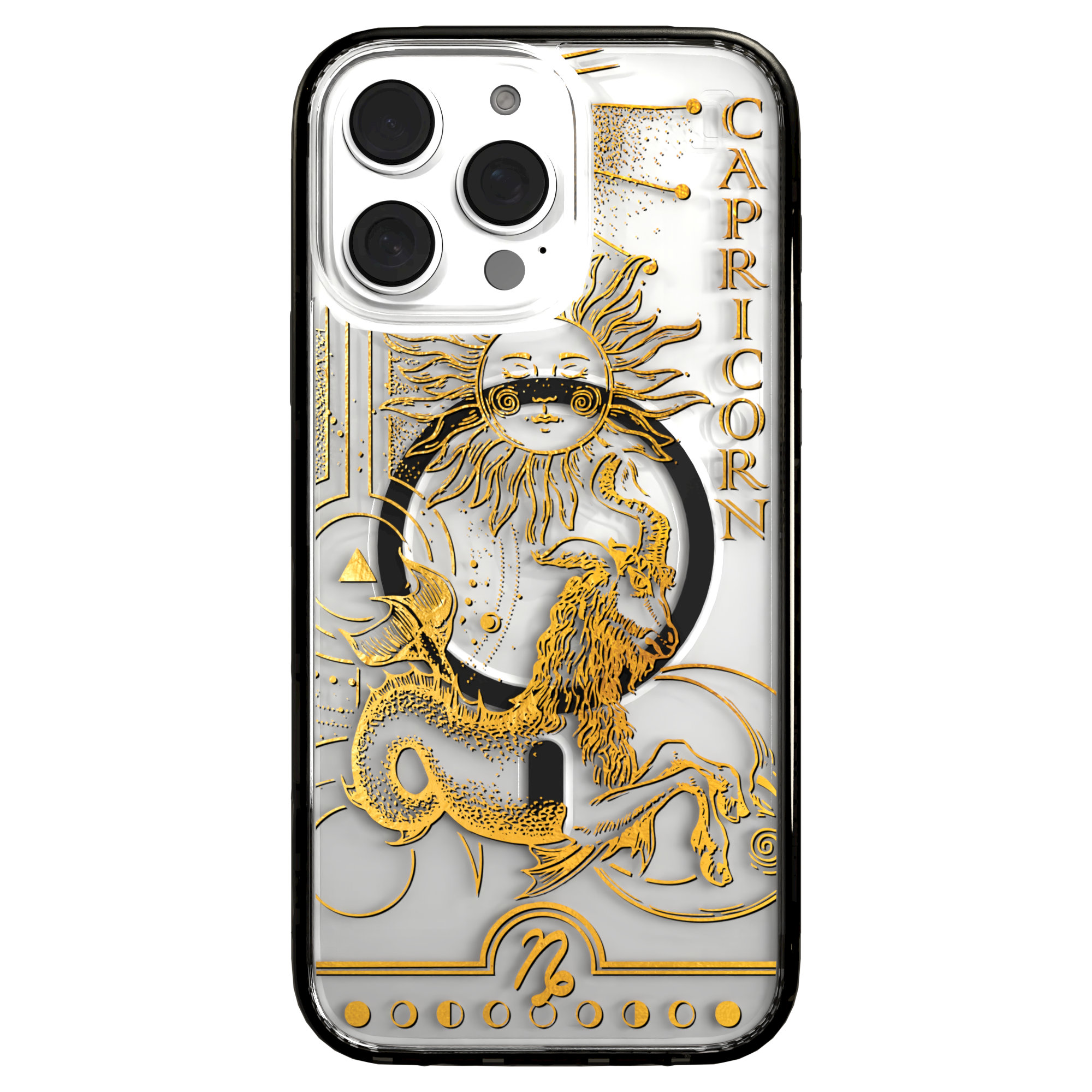 iPhone 16 Series | MagSafe | Zodiac Collection |Capricorn Capricorn Gold / iPhone 16 Pro Max / Black