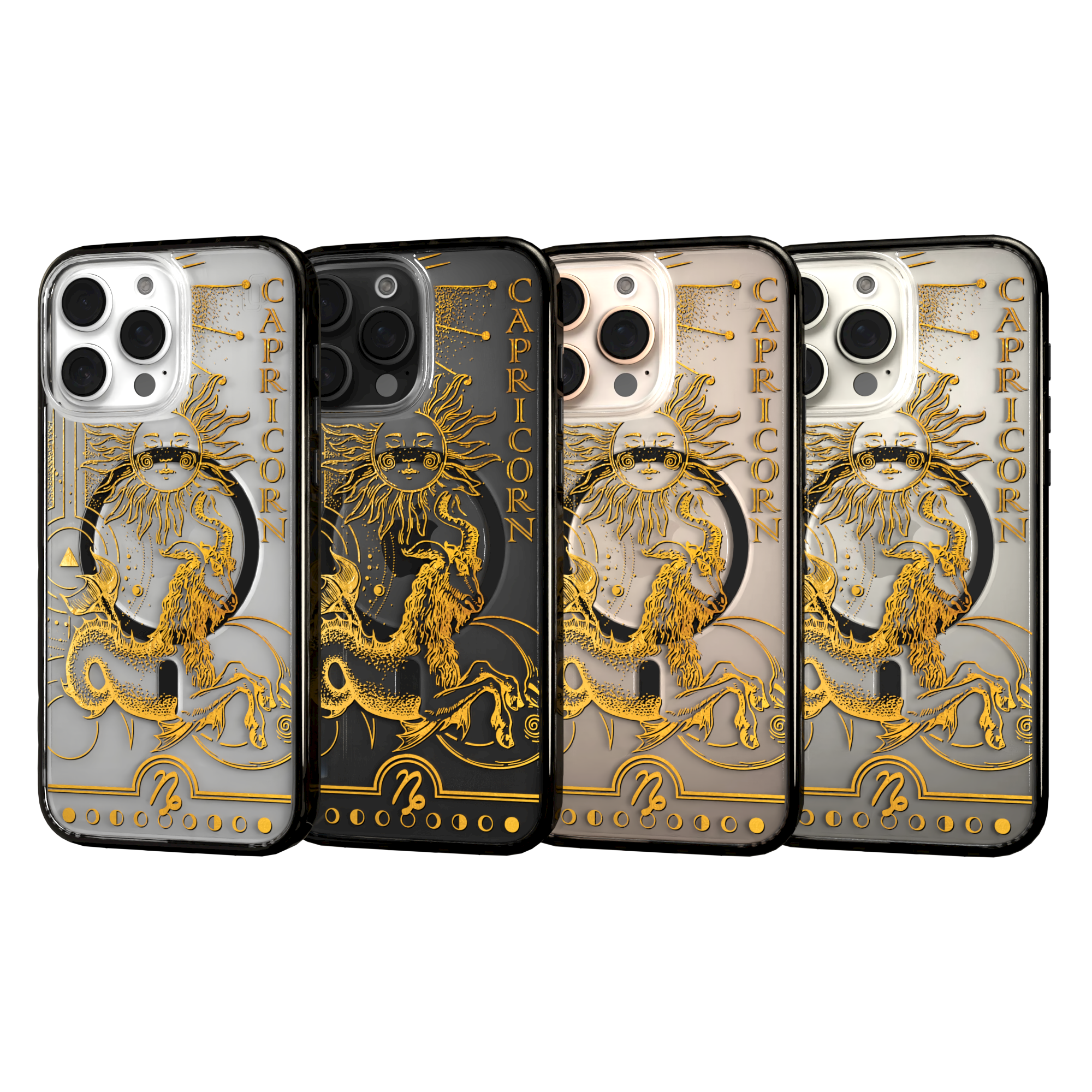 iPhone 16 Series | MagSafe | Zodiac Collection |Capricorn Capricorn Gold / iPhone 16 Pro Max / Black