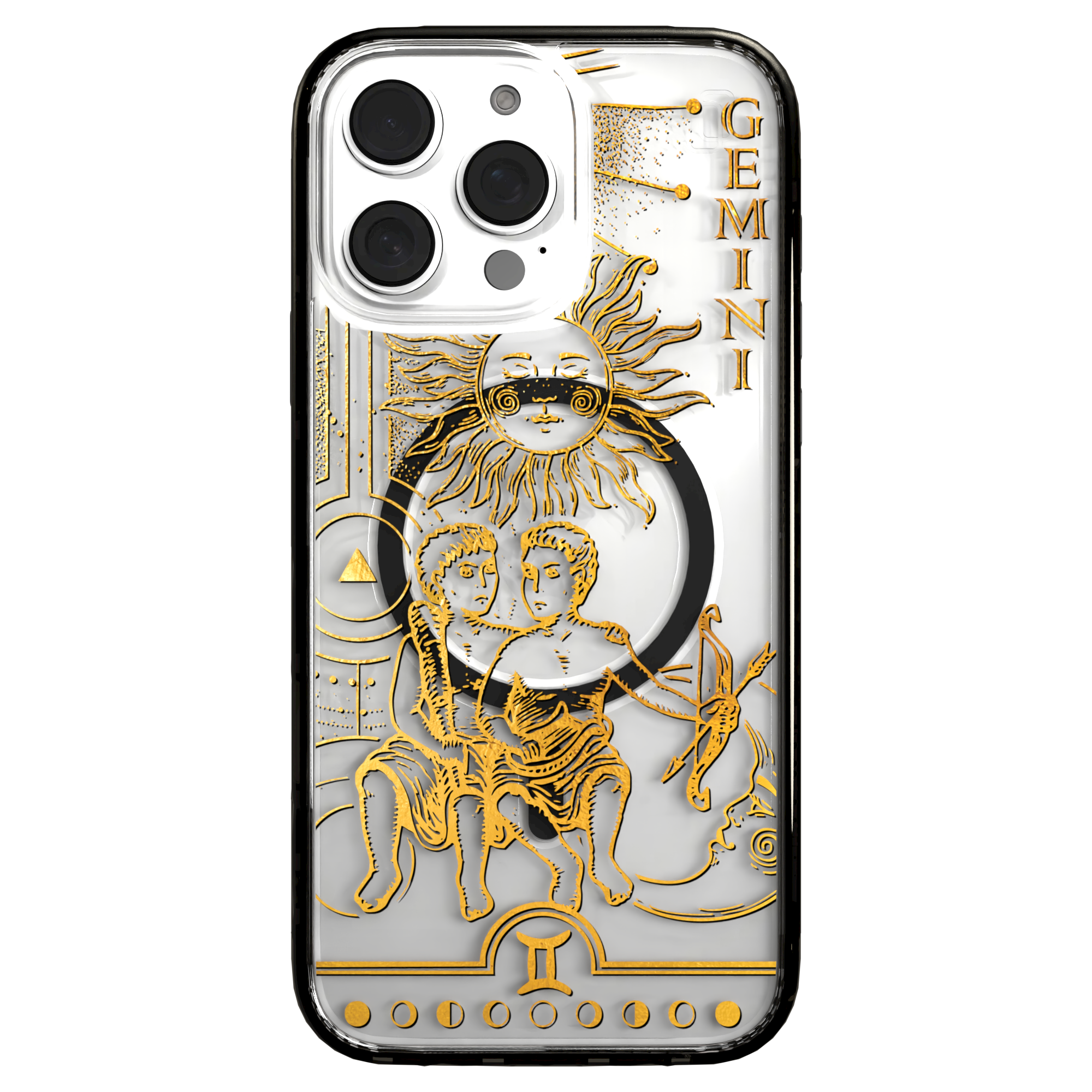 iPhone 16 Series | MagSafe | Zodiac Collection | Gemini Gemini Gold / iPhone 16 Pro Max / Black